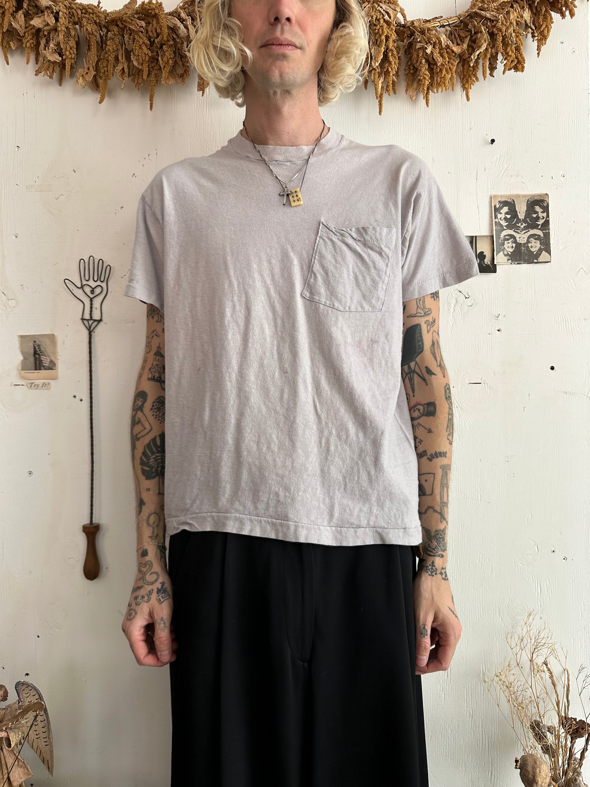 1980s Boxy Putty Pocket Tee