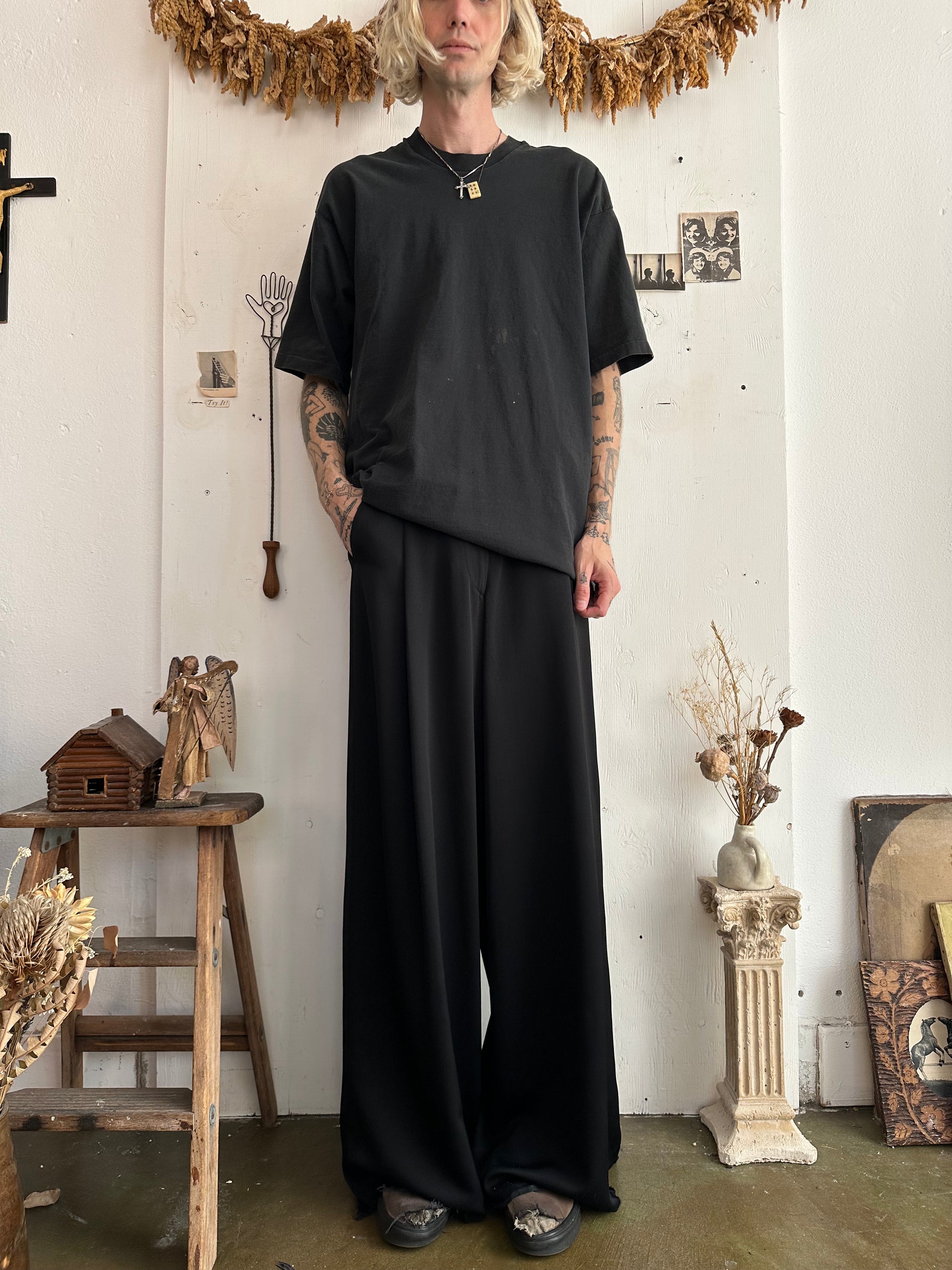 1990s Oversized Well Worn Black Blank