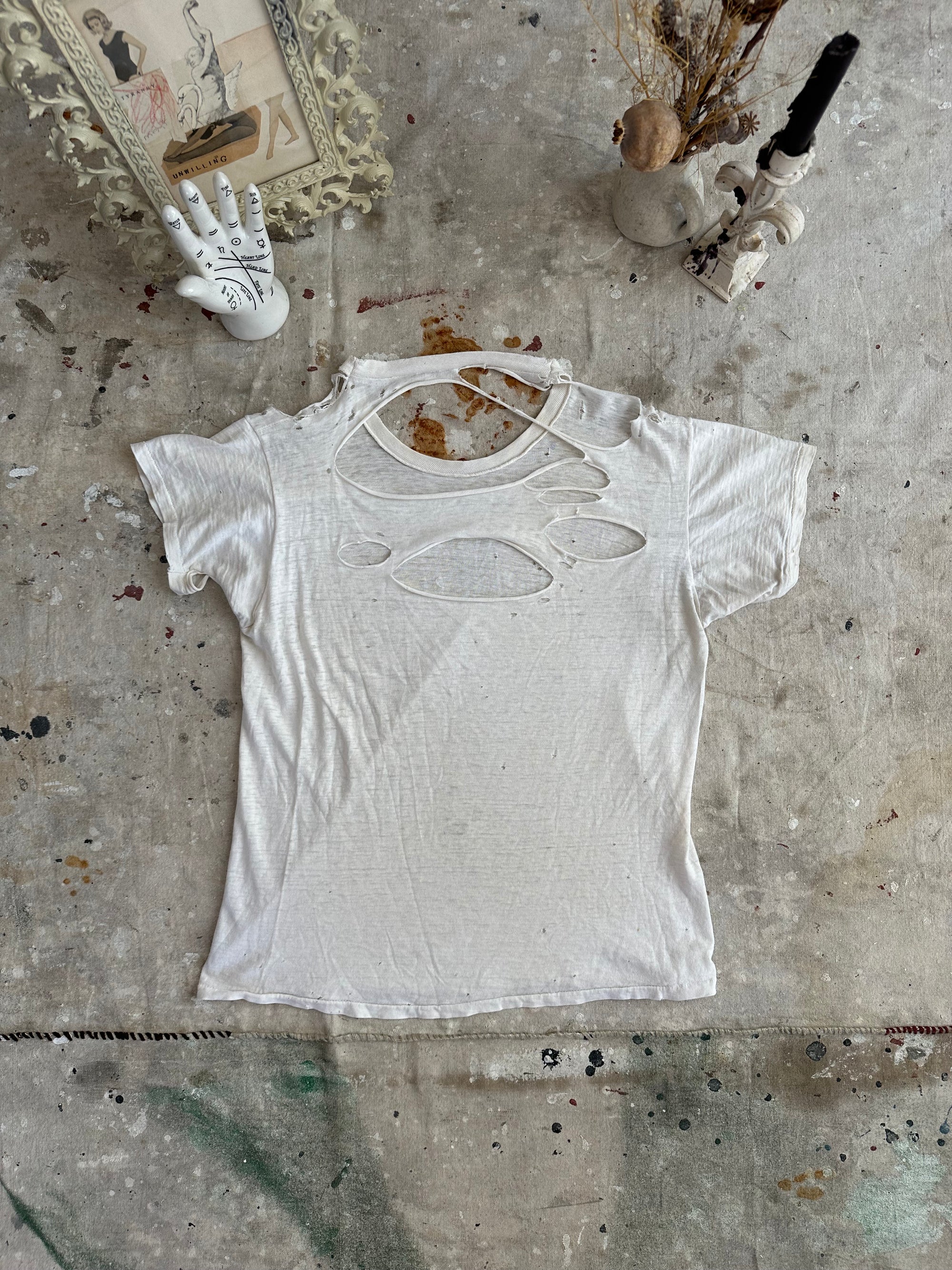 1970s Thrashed White T-Shirt