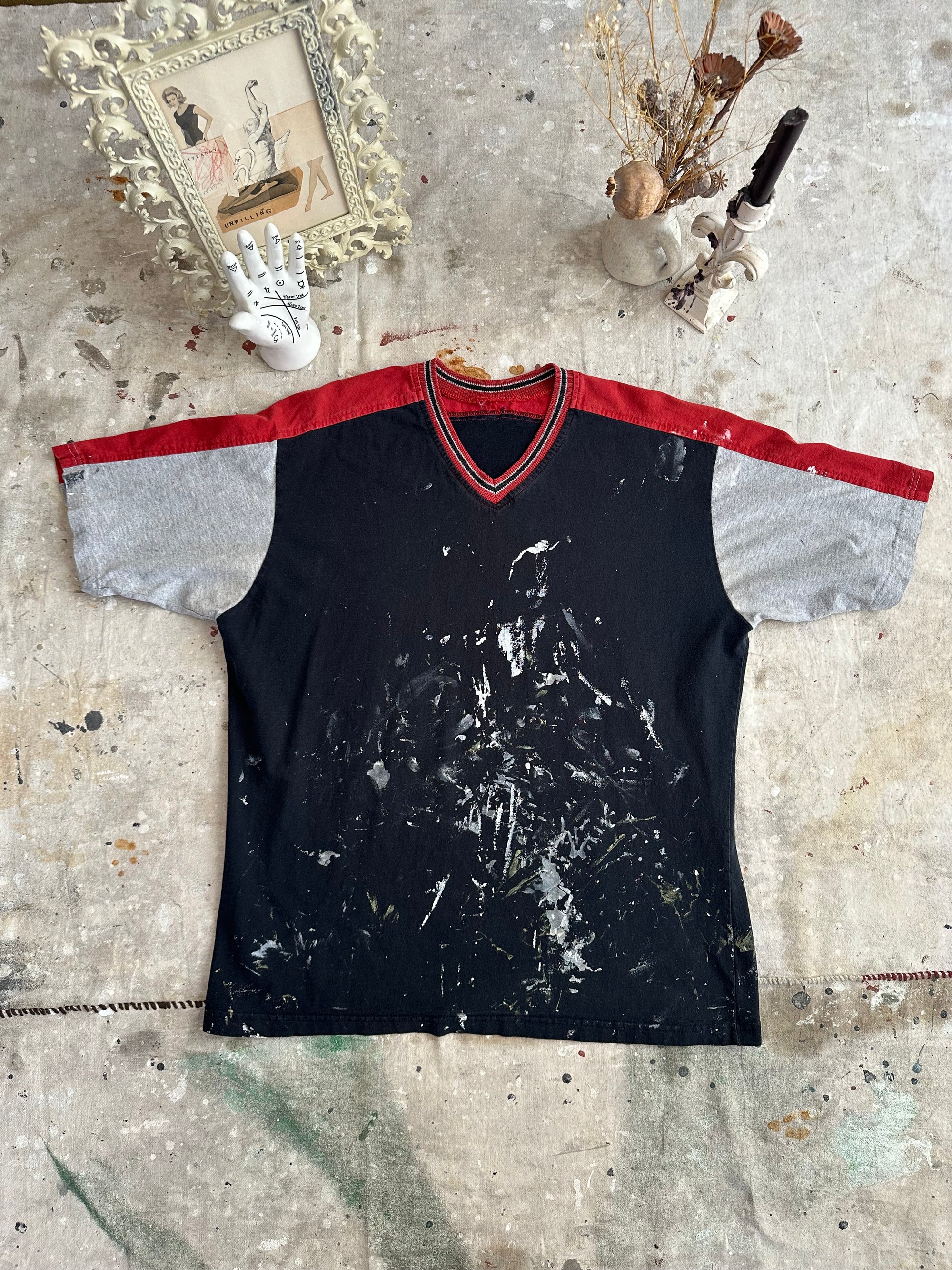 1990s Paint Splattered Jersey Tee