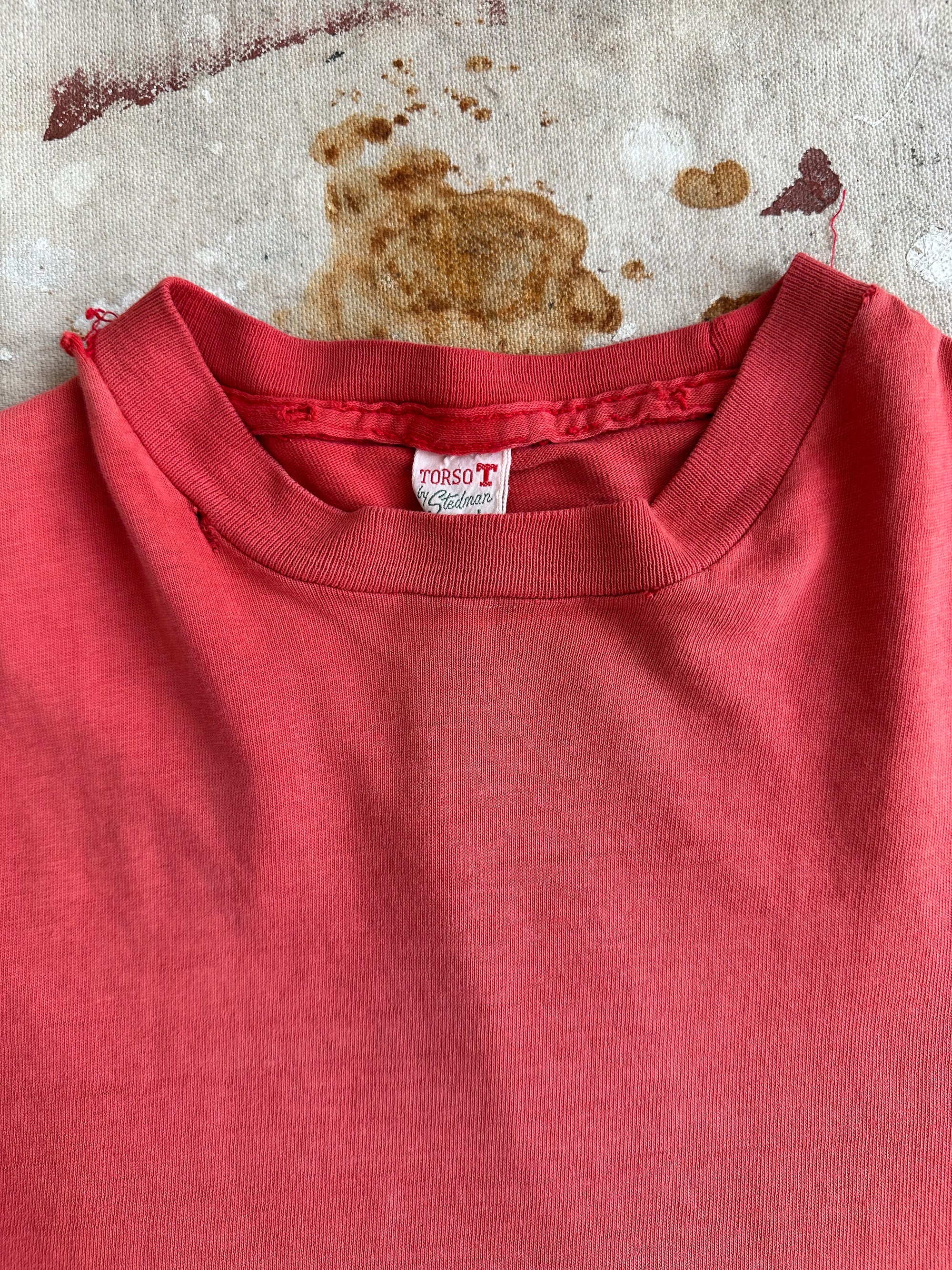 1960s Sunfaded Red Blank