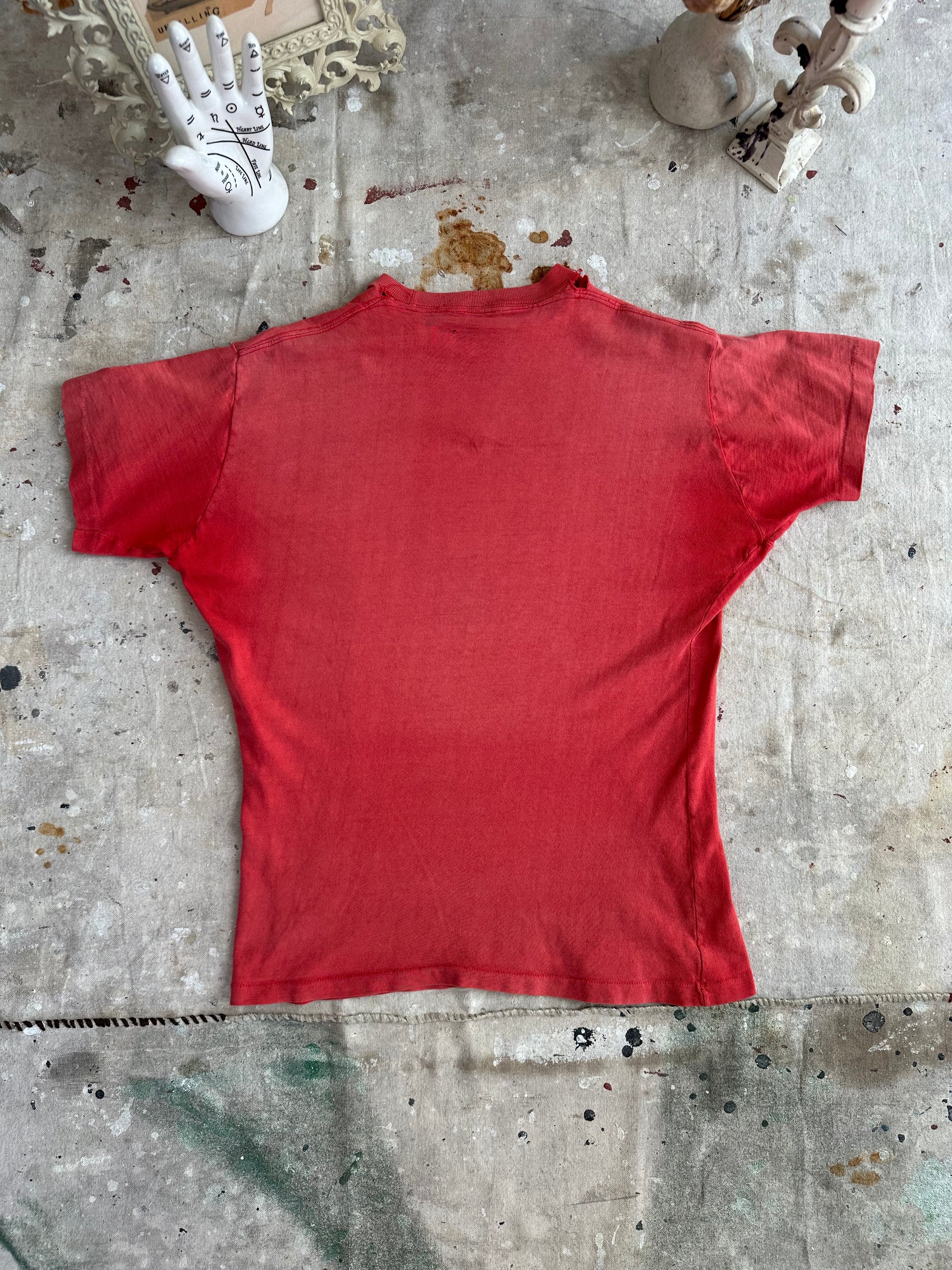 1960s Sunfaded Red Blank