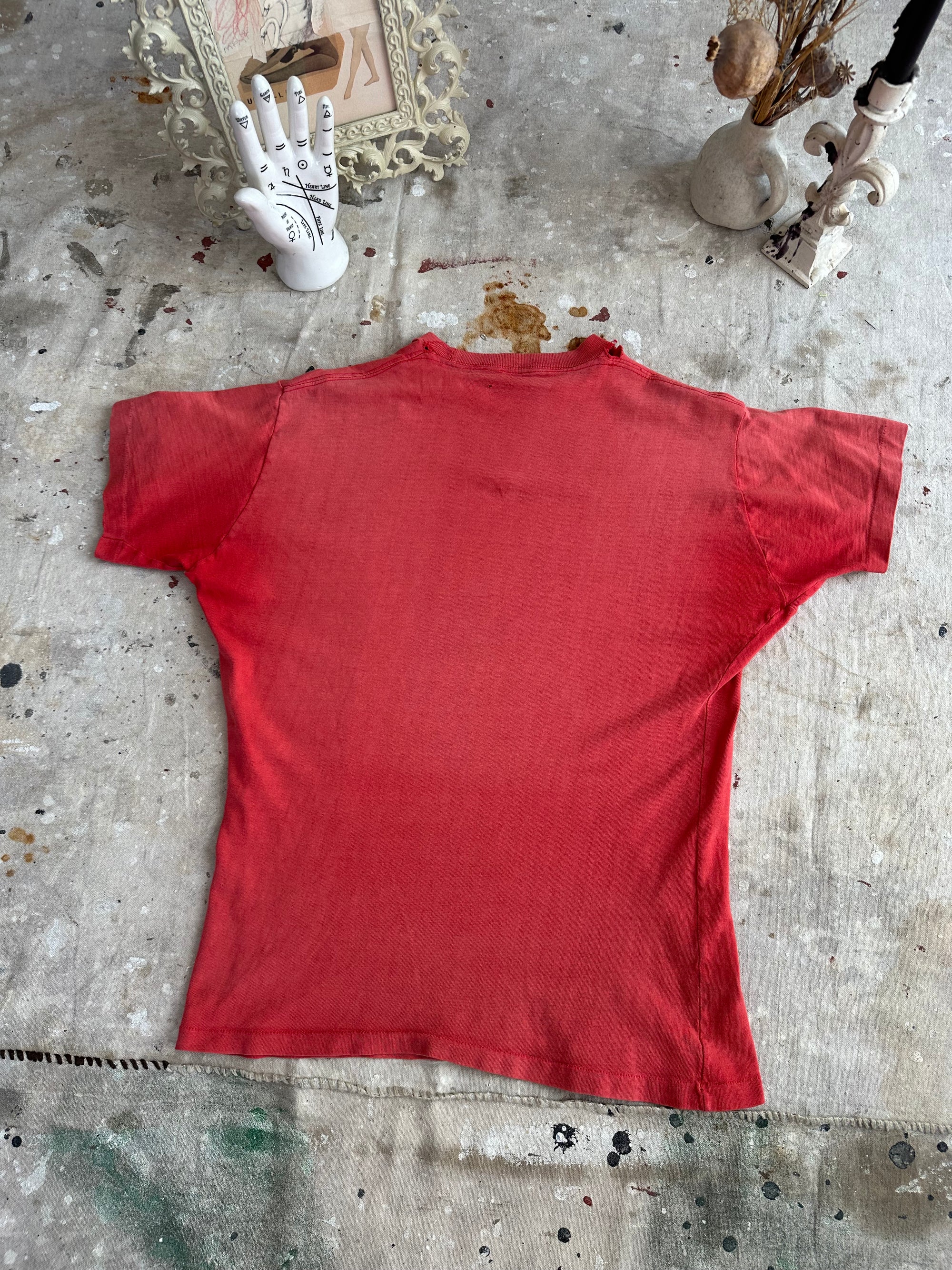 1960s Sunfaded Red Blank