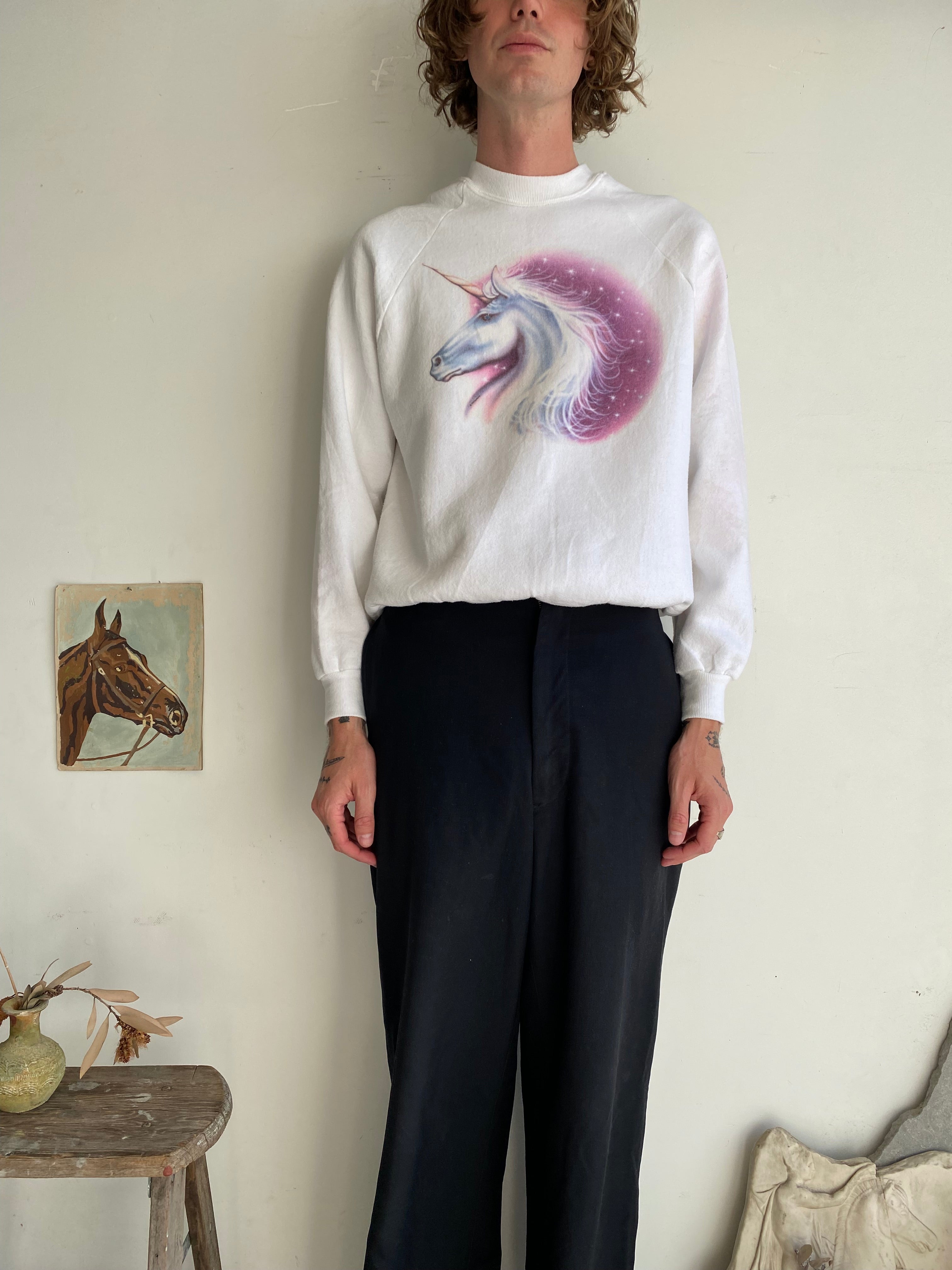 1990s Unicorn Sweatshirt (M)