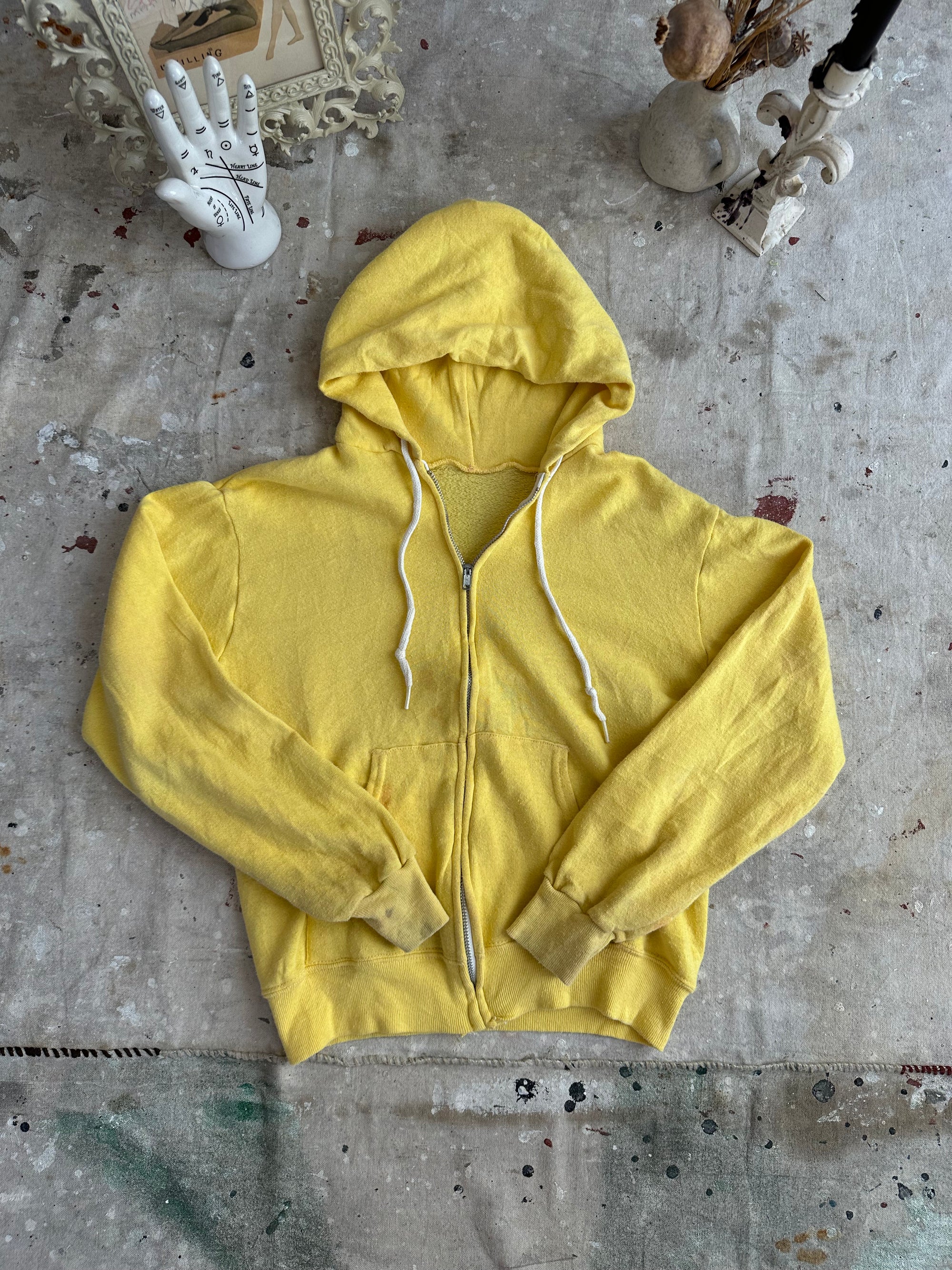 1970s Yellow Zip Up