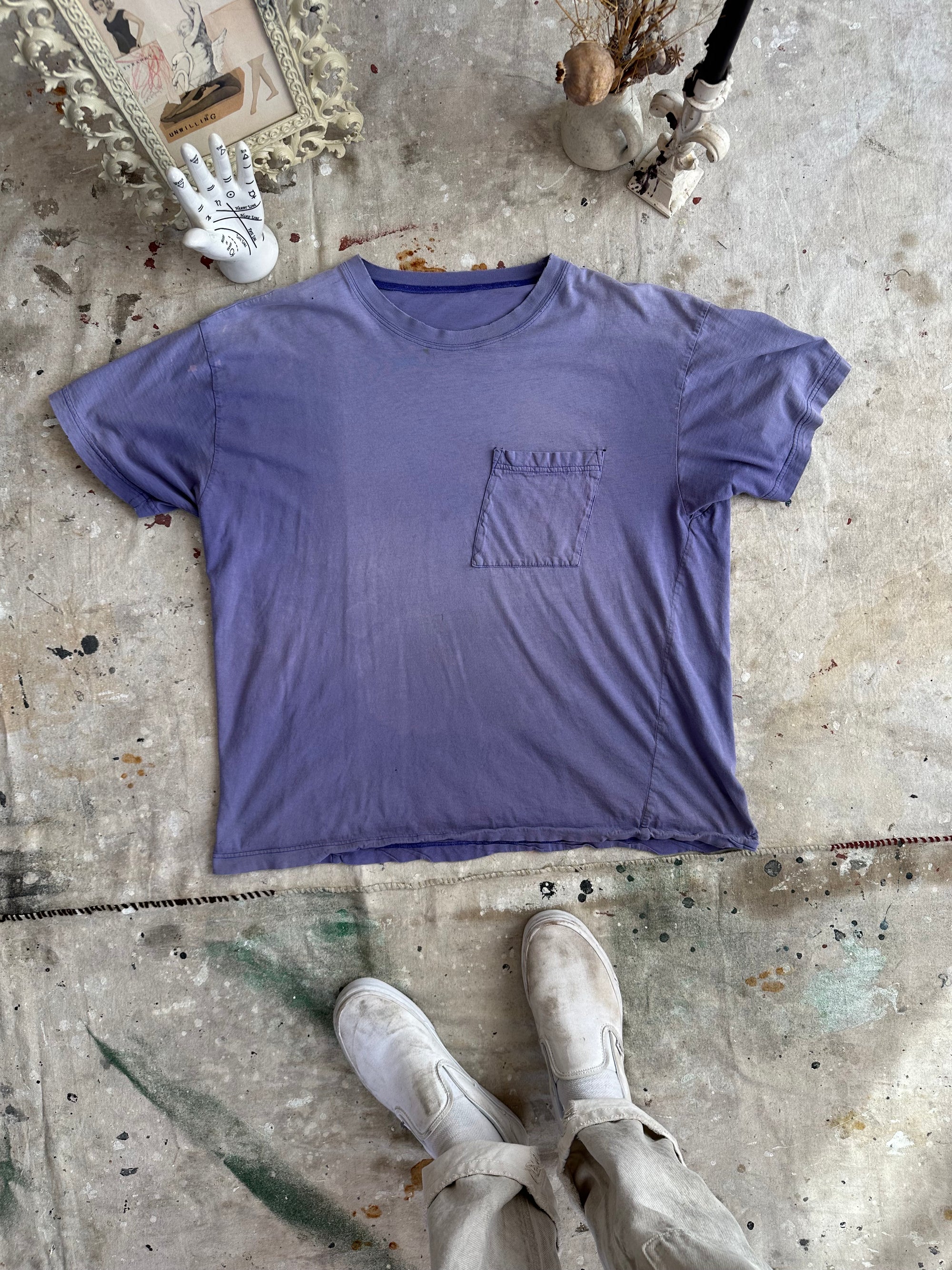 1990s Faded Purple Pocket Blank