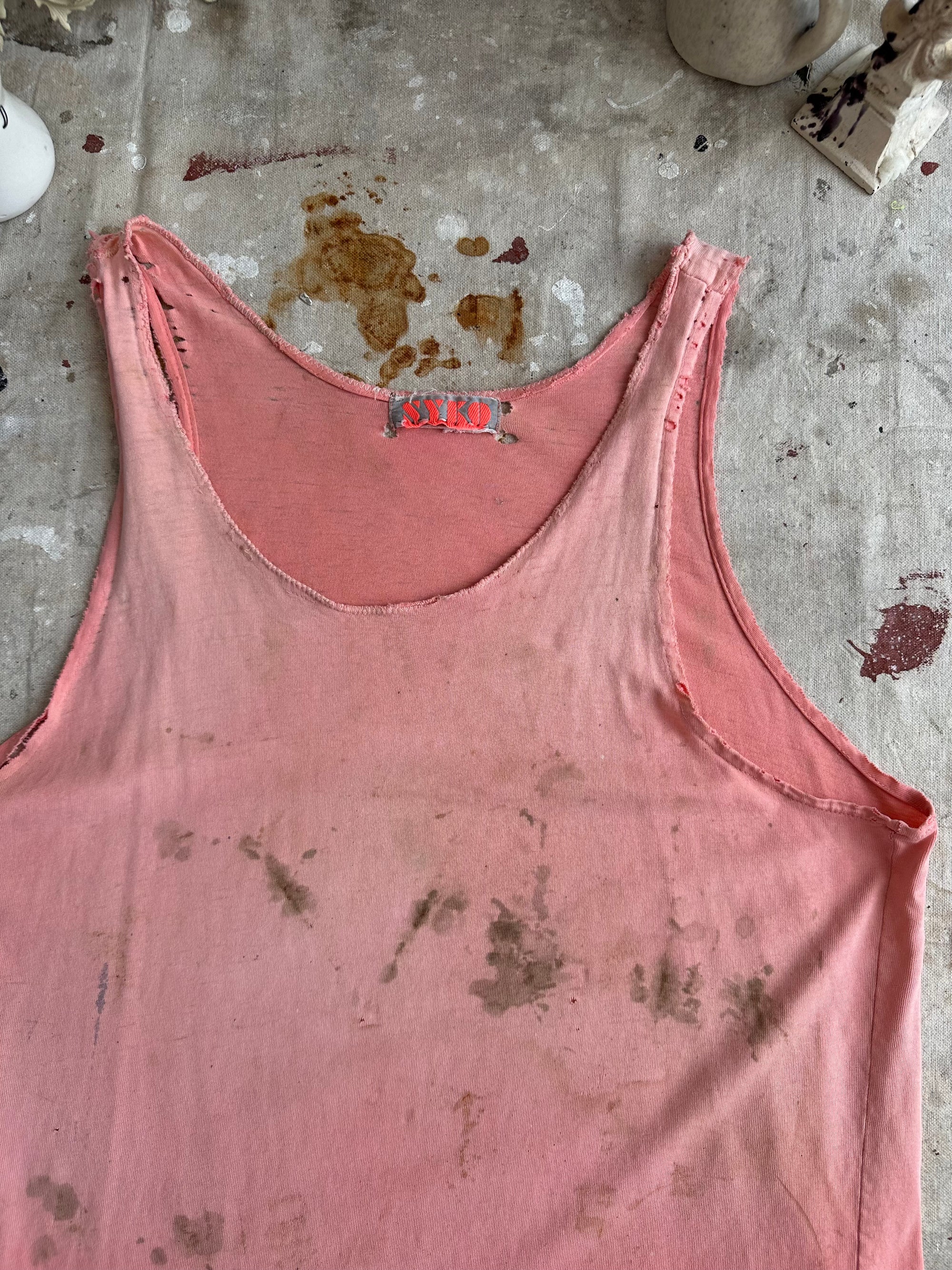1980s Thrashed Pink Tank Top