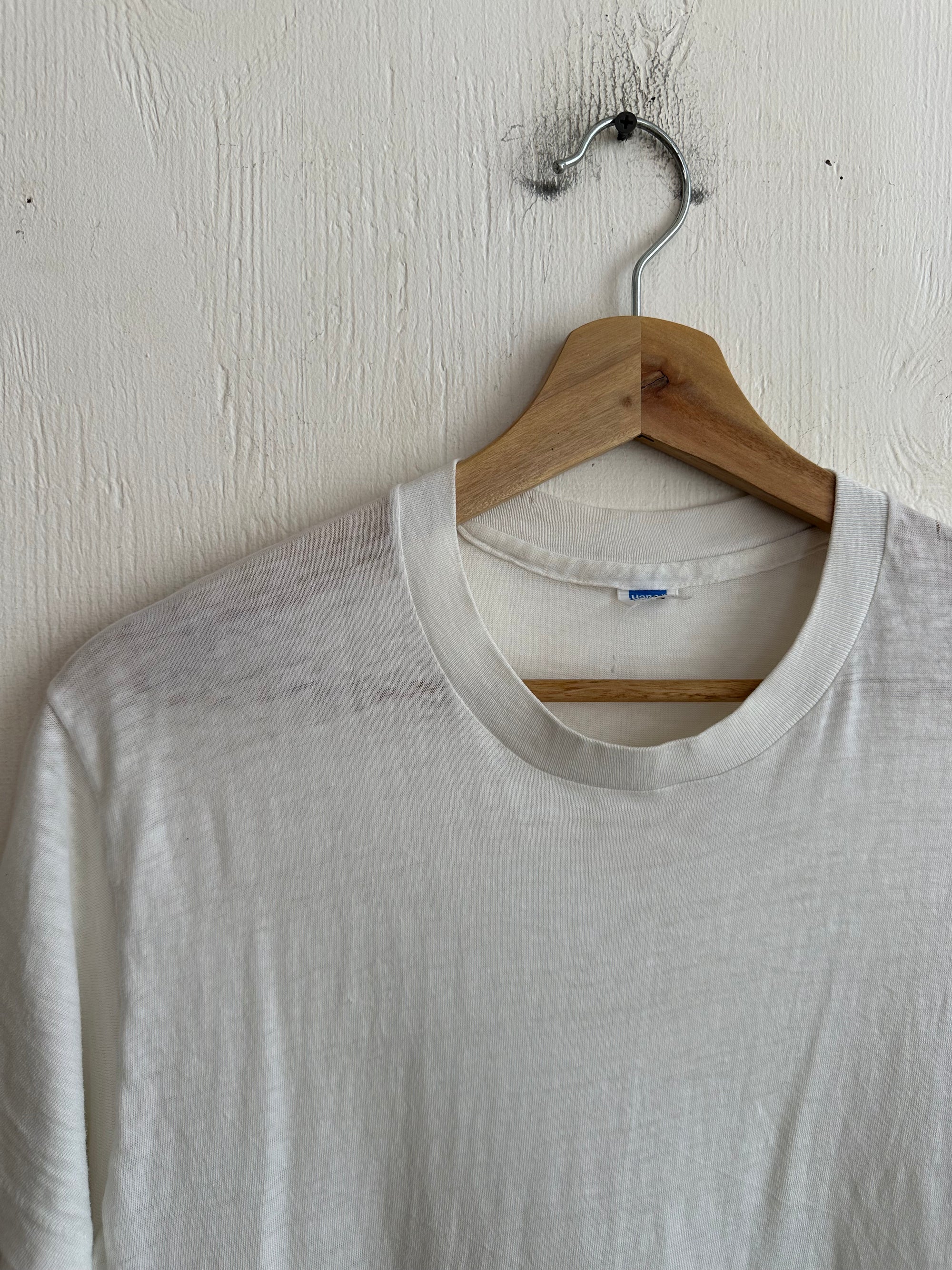 1970s Well Worn Paper Thin White Blank