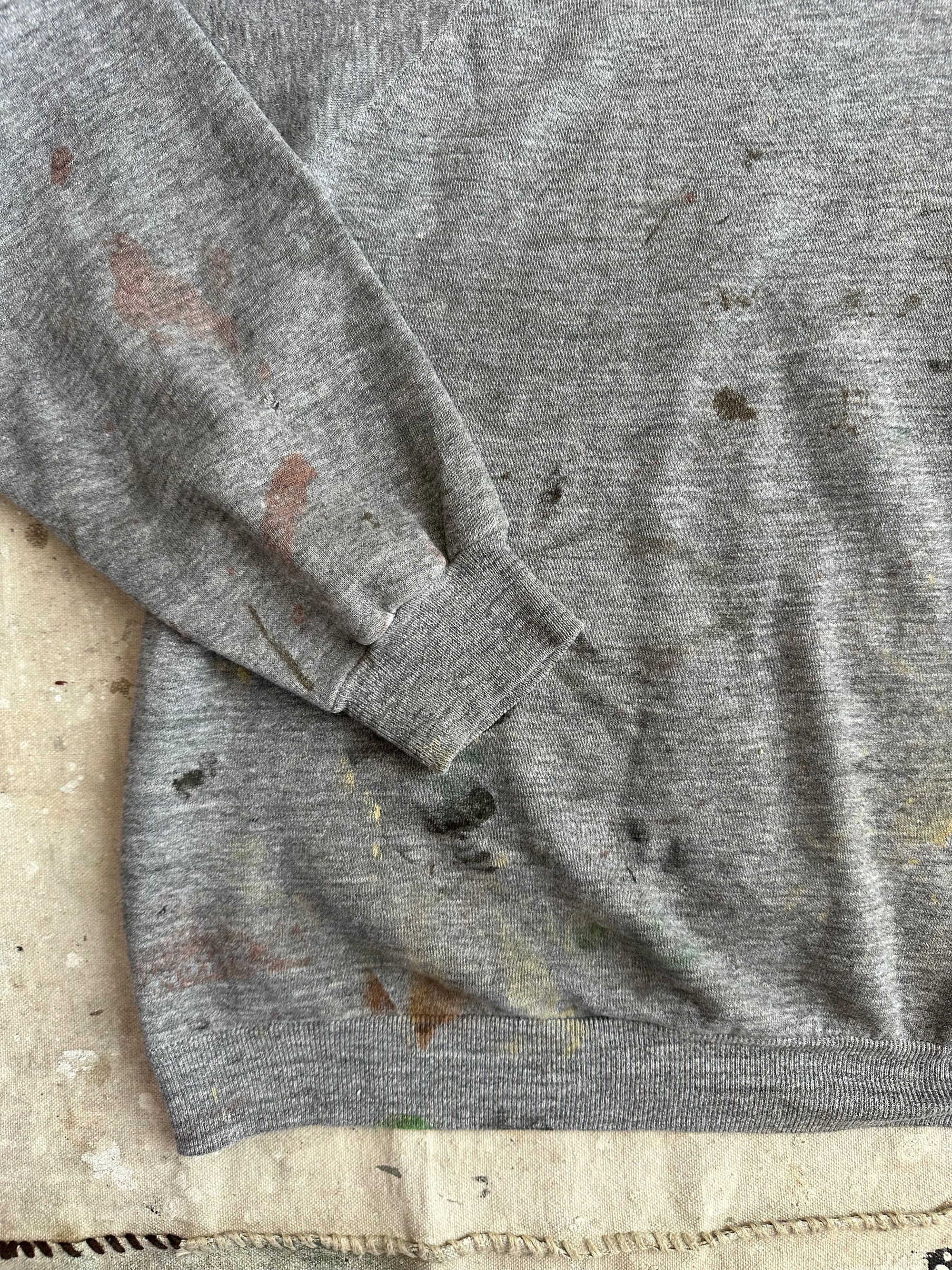1970s Painter Grey Sweatshirt