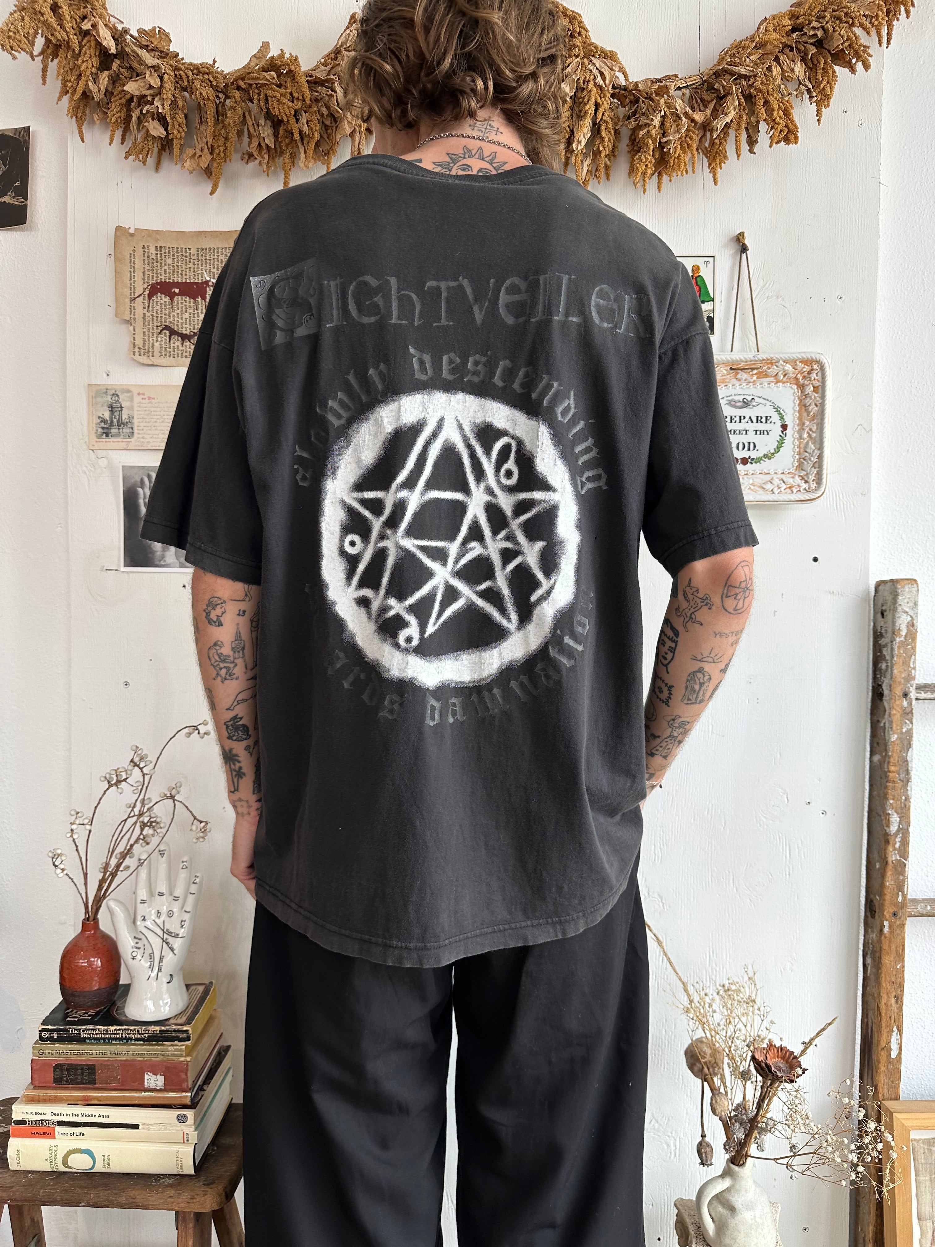 1990s Necromicon "Sightveiler" Black Metal T-shirt (Boxy XL)