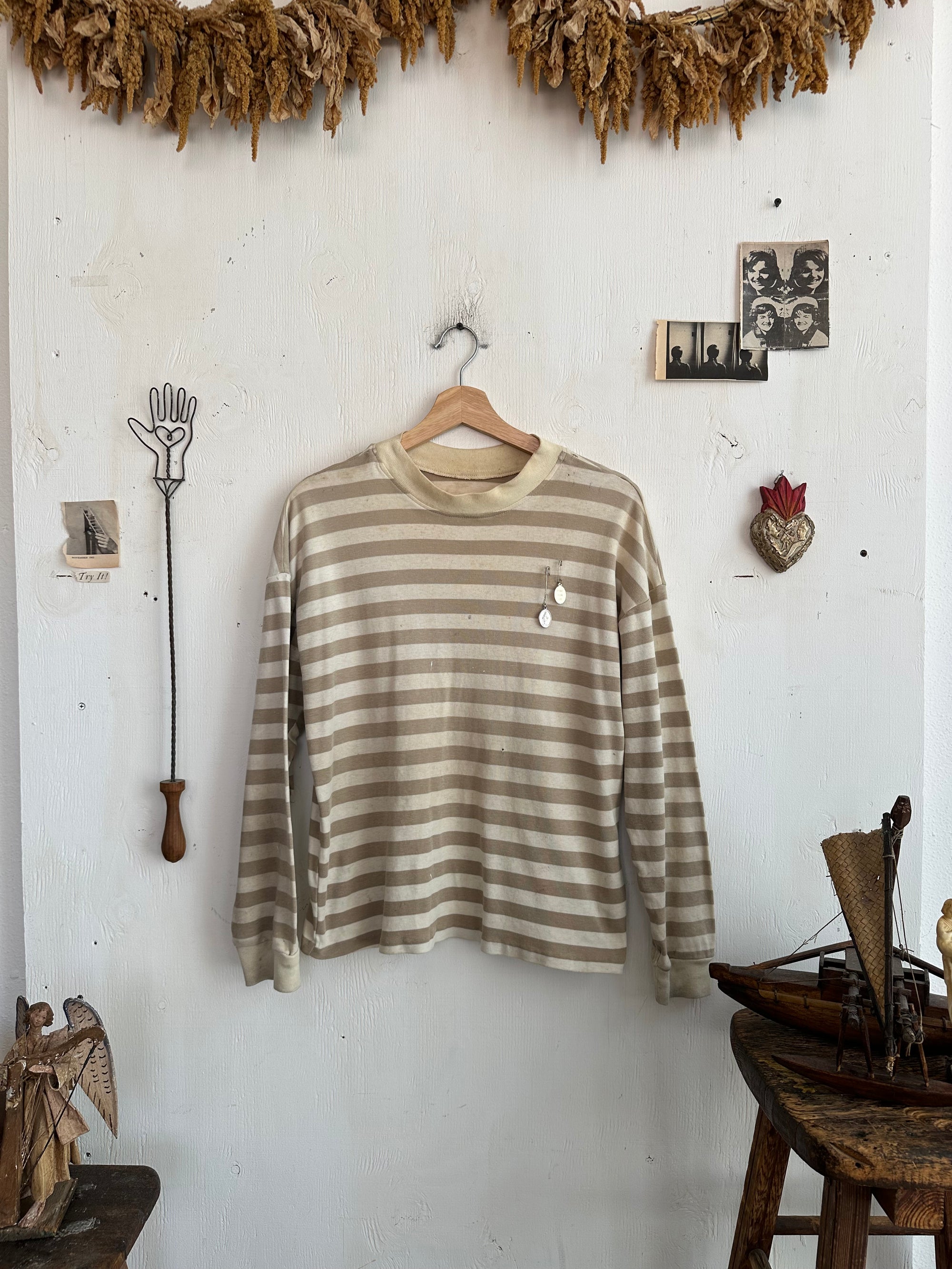 1980s Boxy Striped Long Sleeve