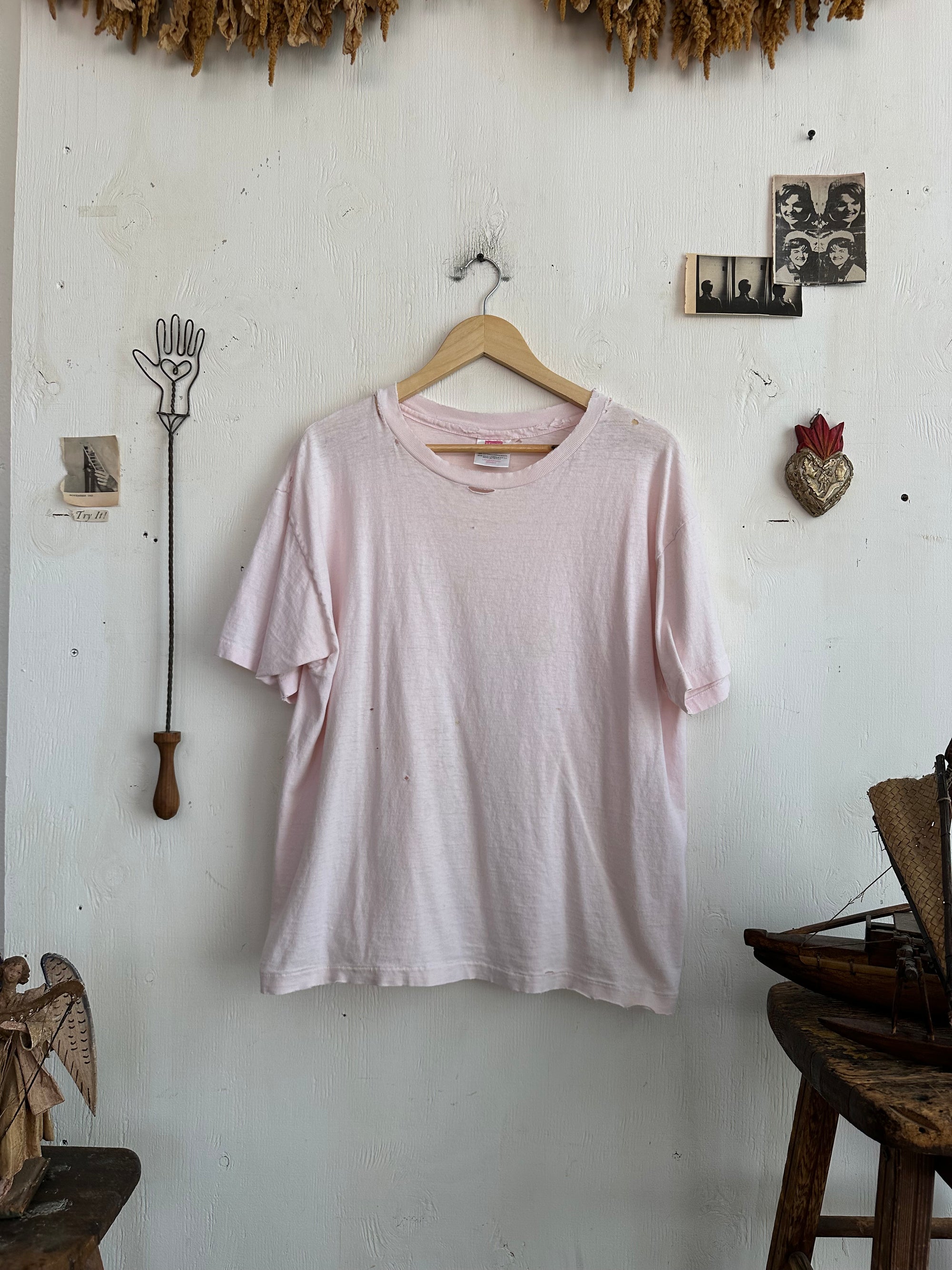 1990s Boxy Faded Pink Tee