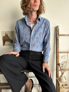 1970s Well-Worn Floral Shirt (M)