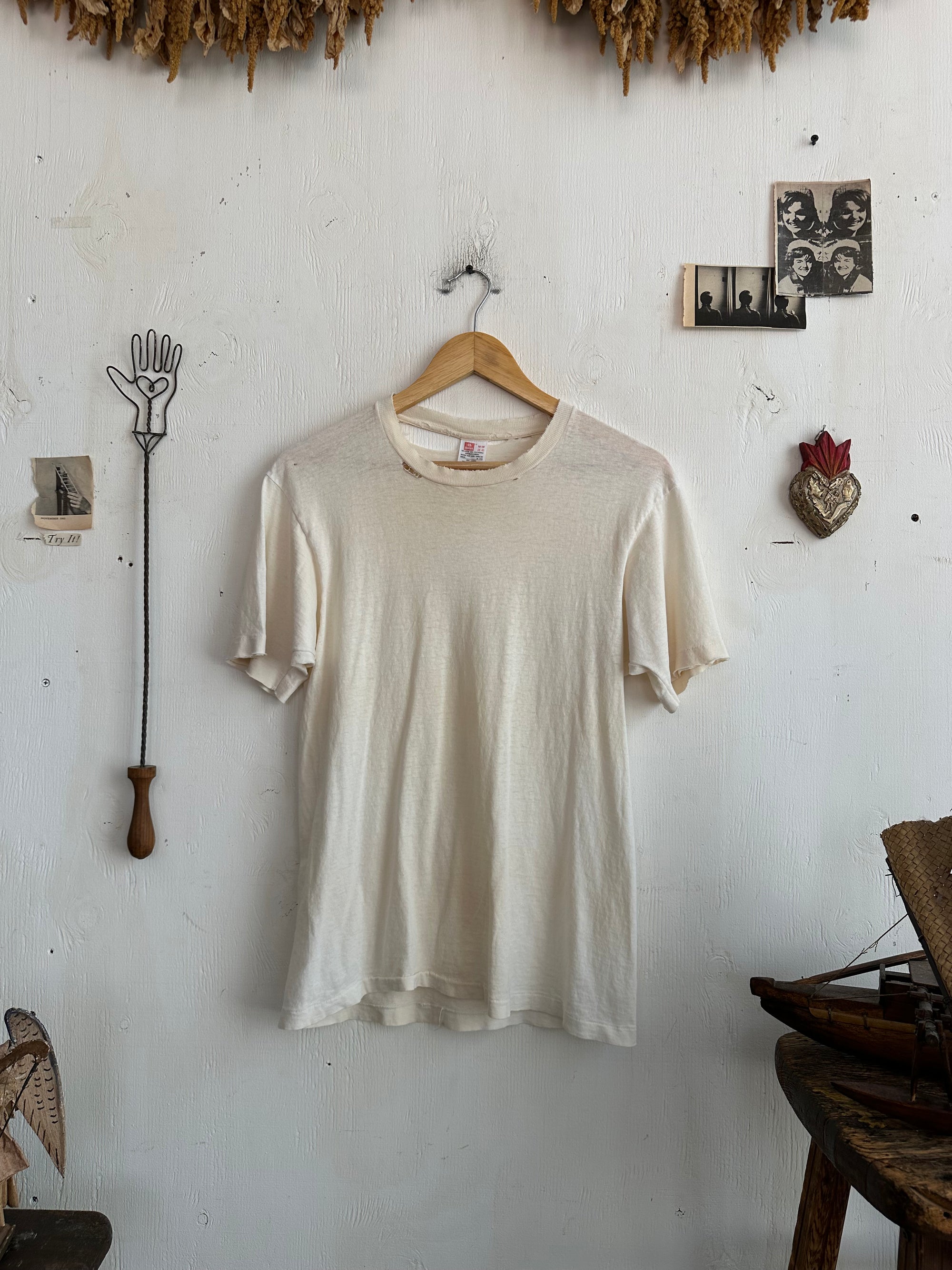 1990s Discolored White Blank
