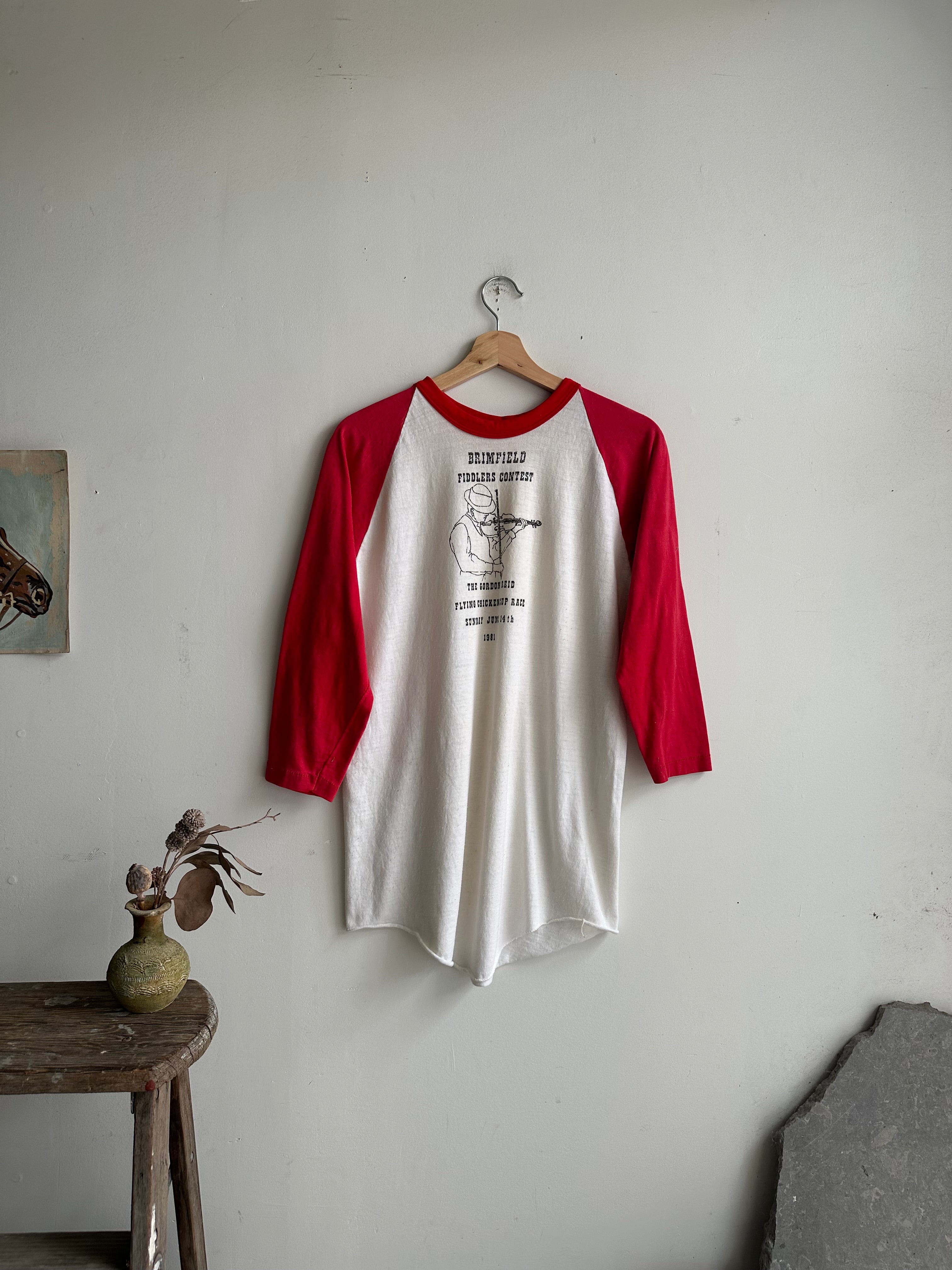 1980s Faded Fiddler Contest Baseball Tee (M/L)