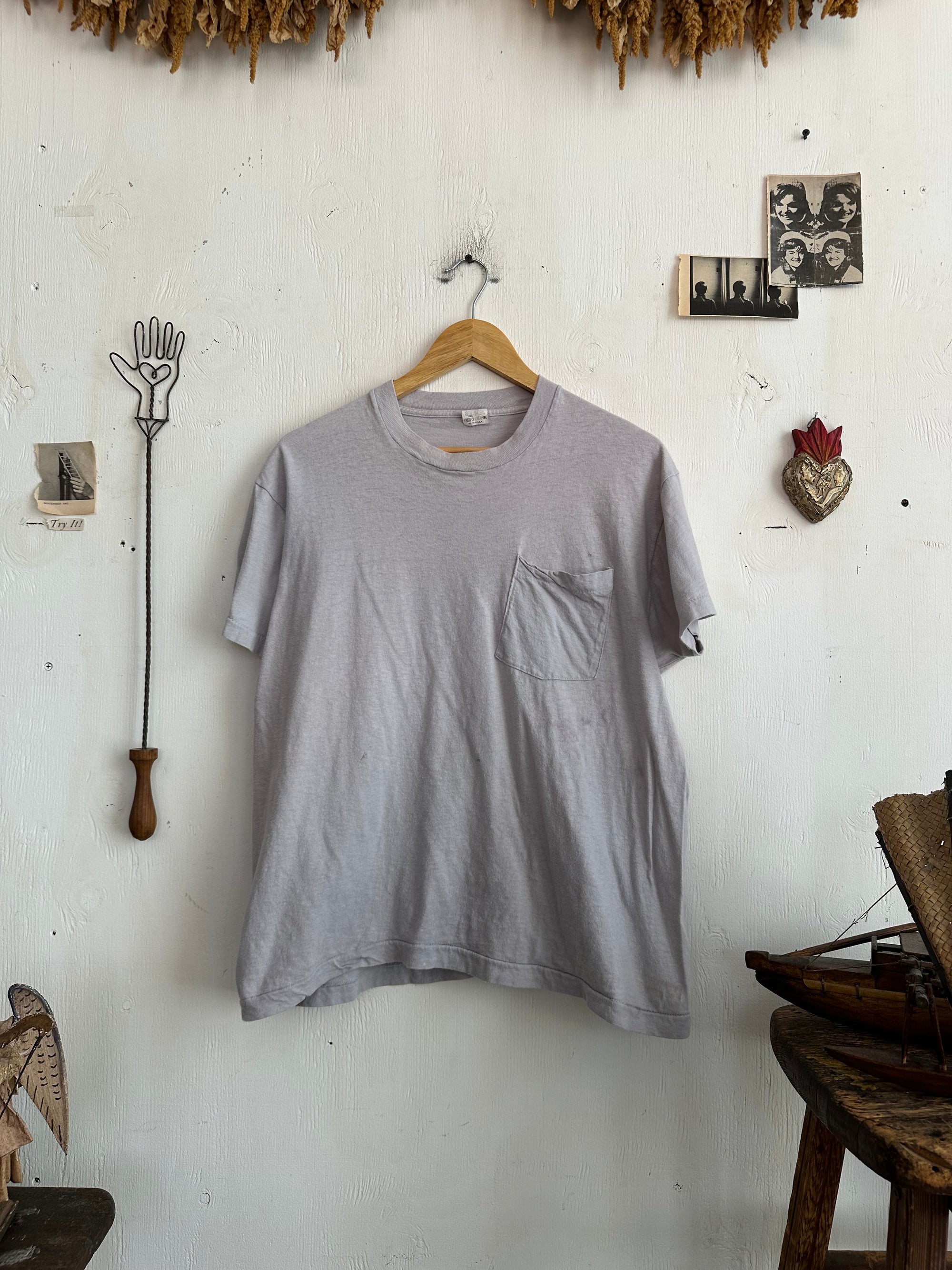 1980s Boxy Putty Pocket Tee