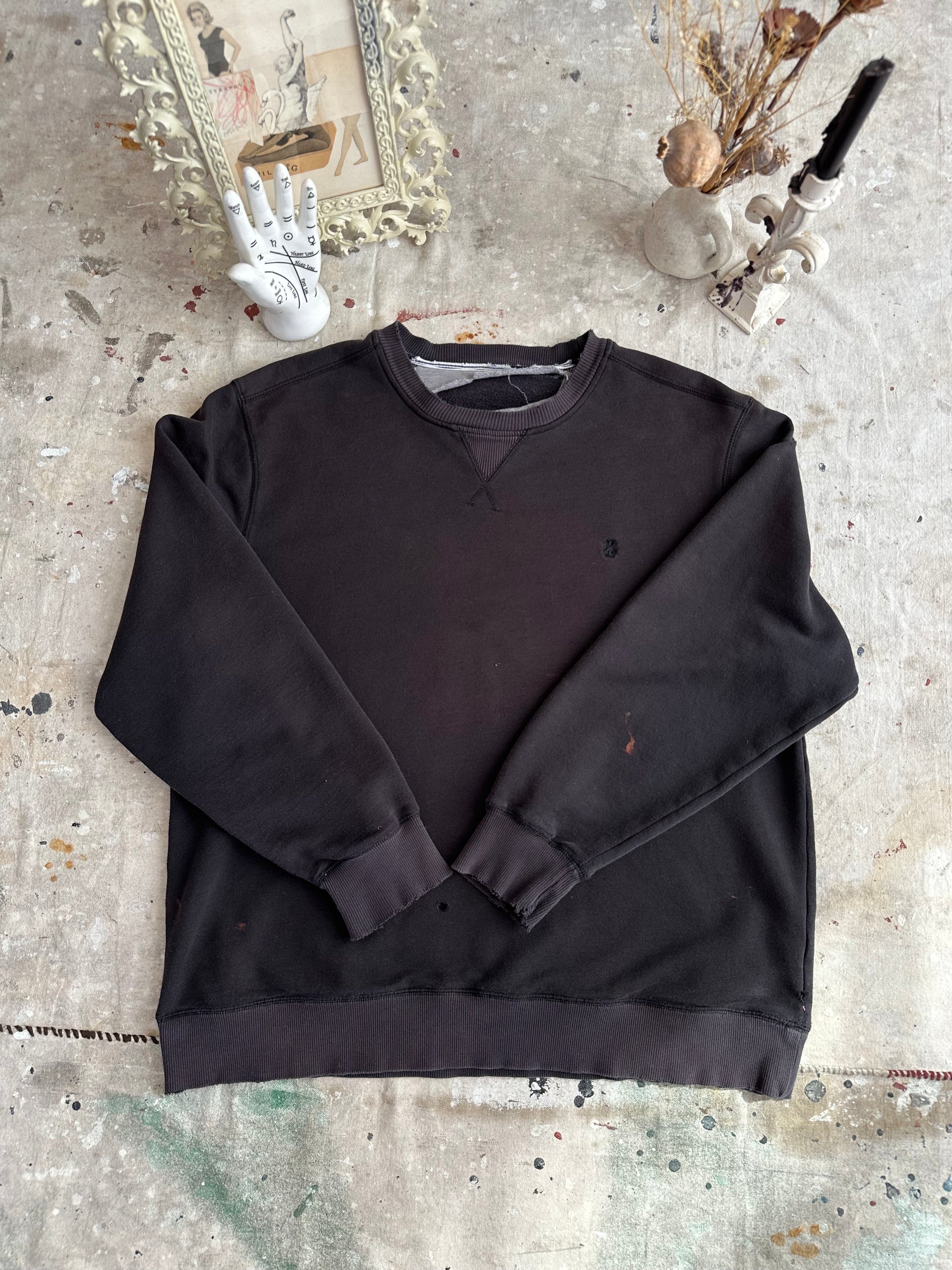 1990s Well Worn Black Sweatshirt