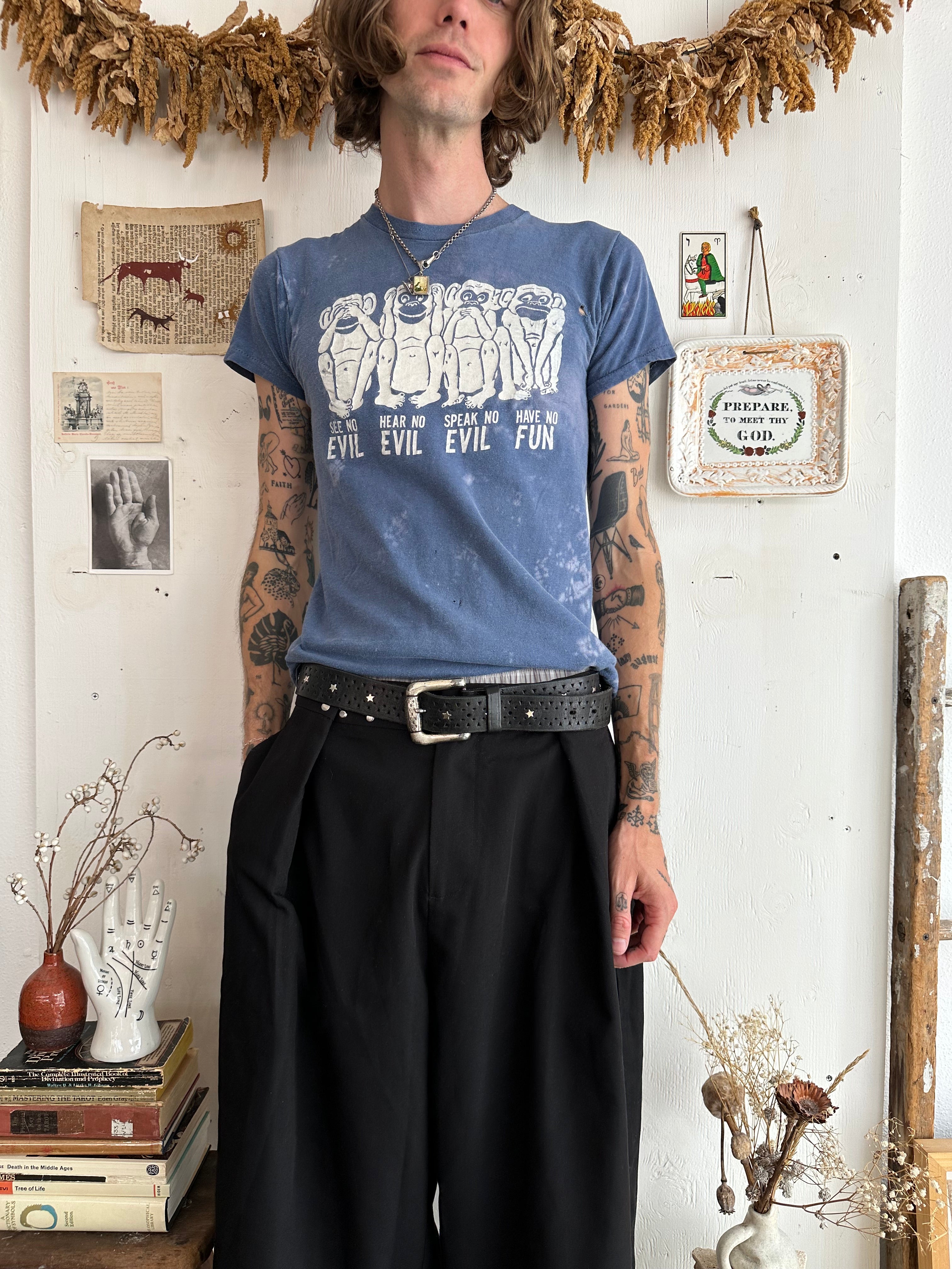 1970s Hear No Evil Speak No Evil Tee (S/M)