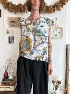 1990s World Map Muscle Tee (L)