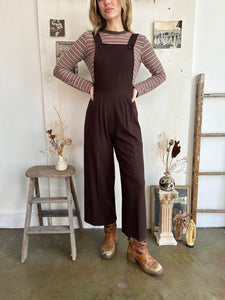 1980s Chocolate Brown Overalls (XS)