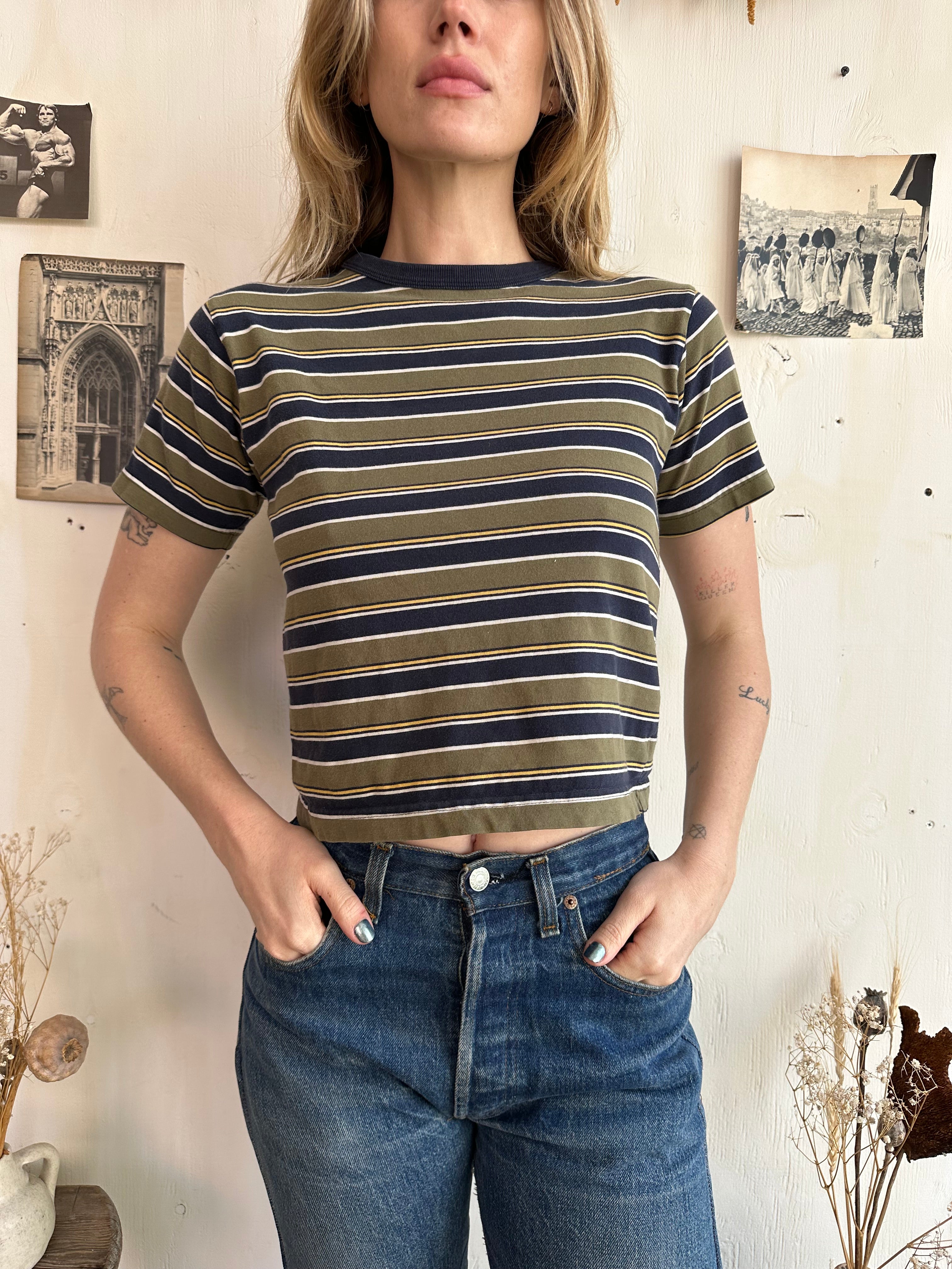 1990s Striped Boy T-Shirt (XS)