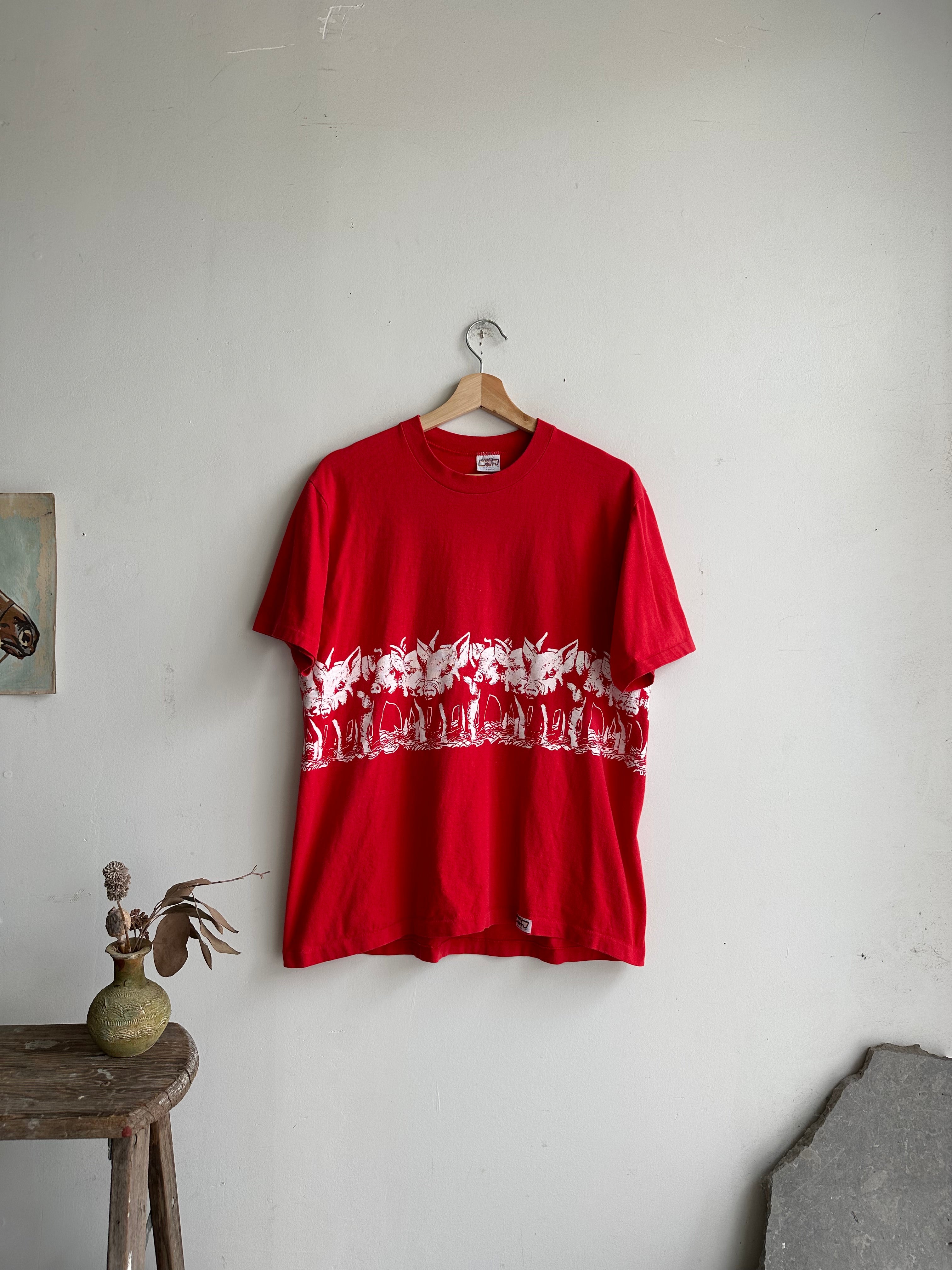 1970s All-Around Pigs T-Shirt (L/XL)