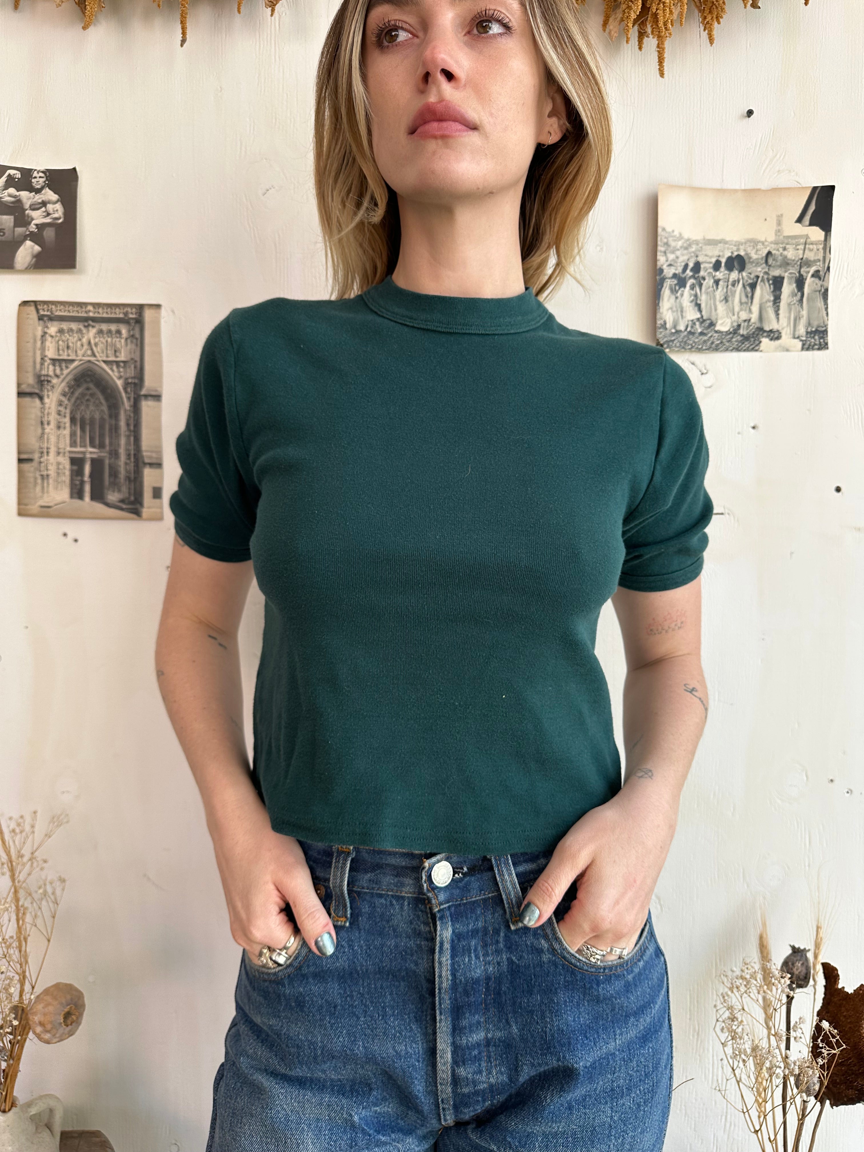 1980s Polizei T-Shirt (Cropped S)