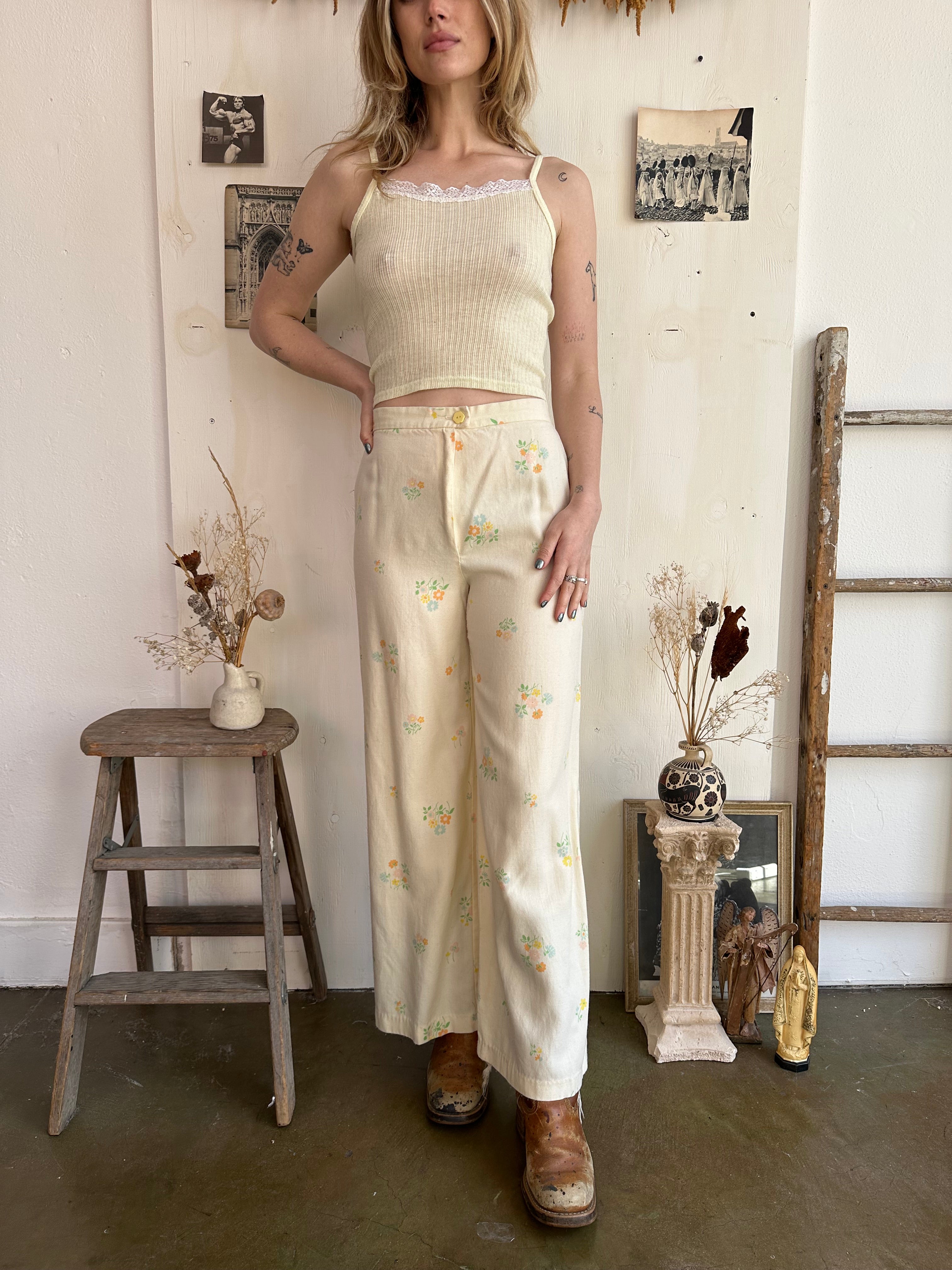 1970s Homemade Floral Trouser (27/29)