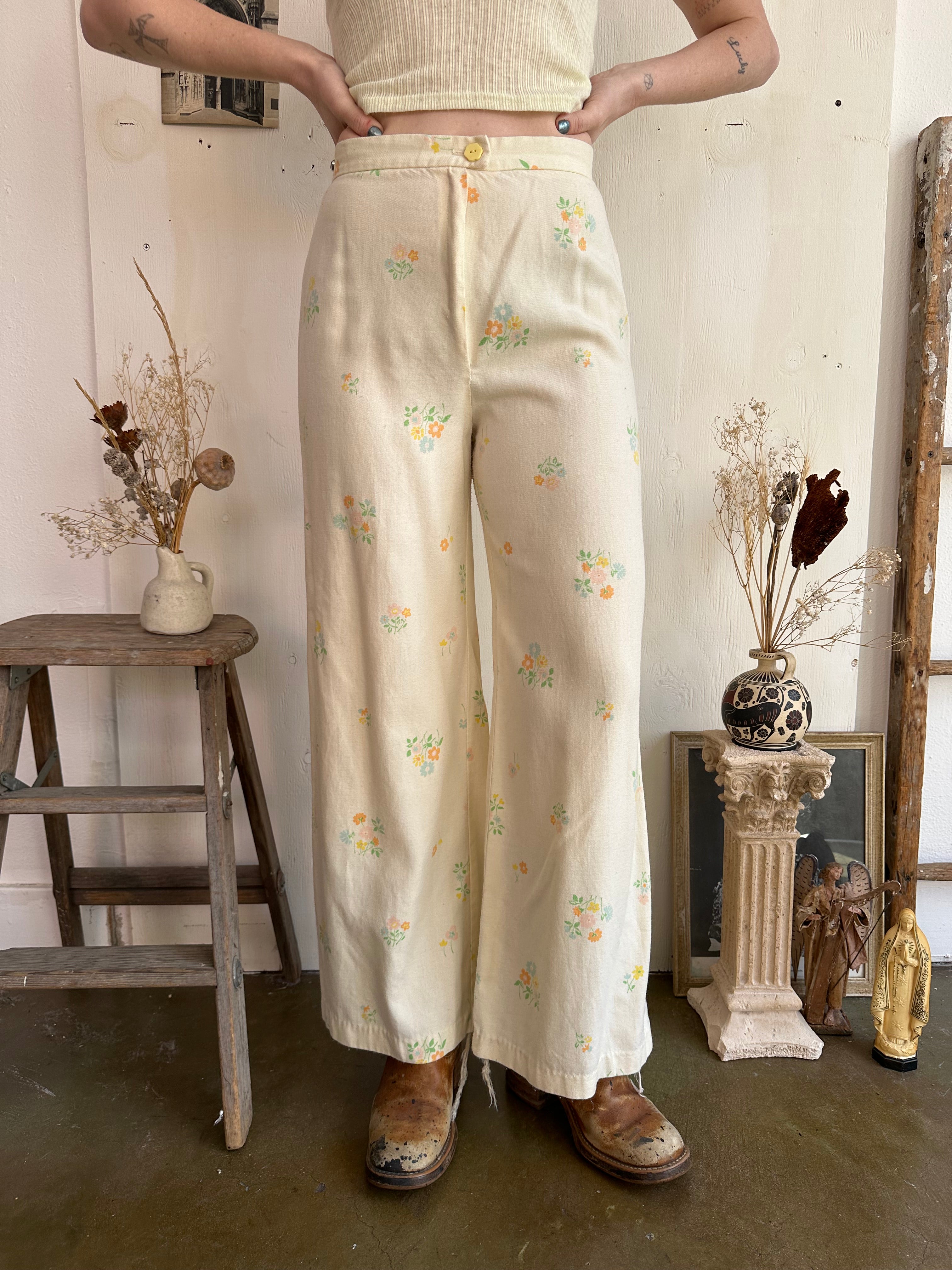 1970s Homemade Floral Trouser (27/29)