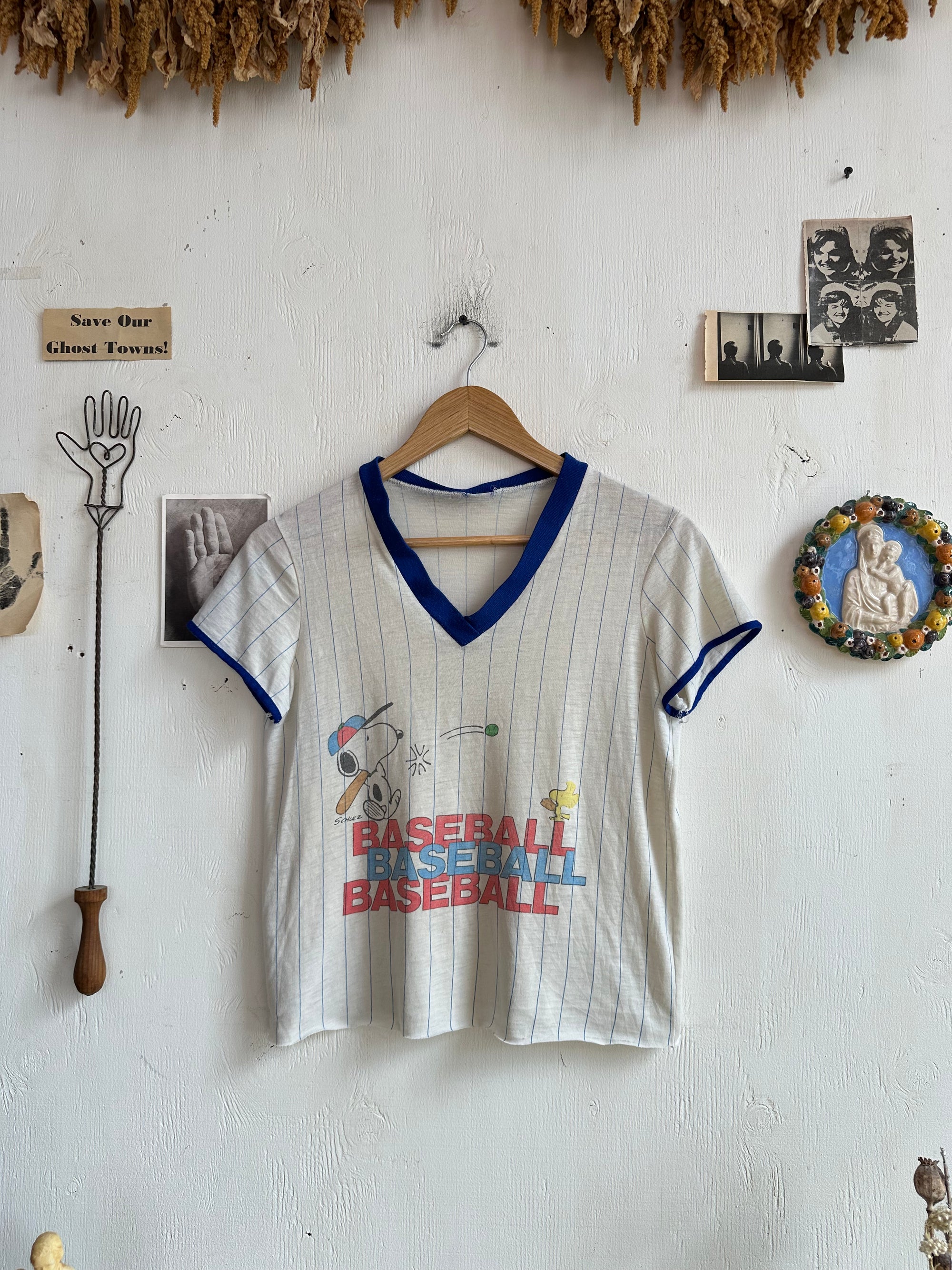 1970s Paper Thin Snoopy Baseball Short Sleeve Tee