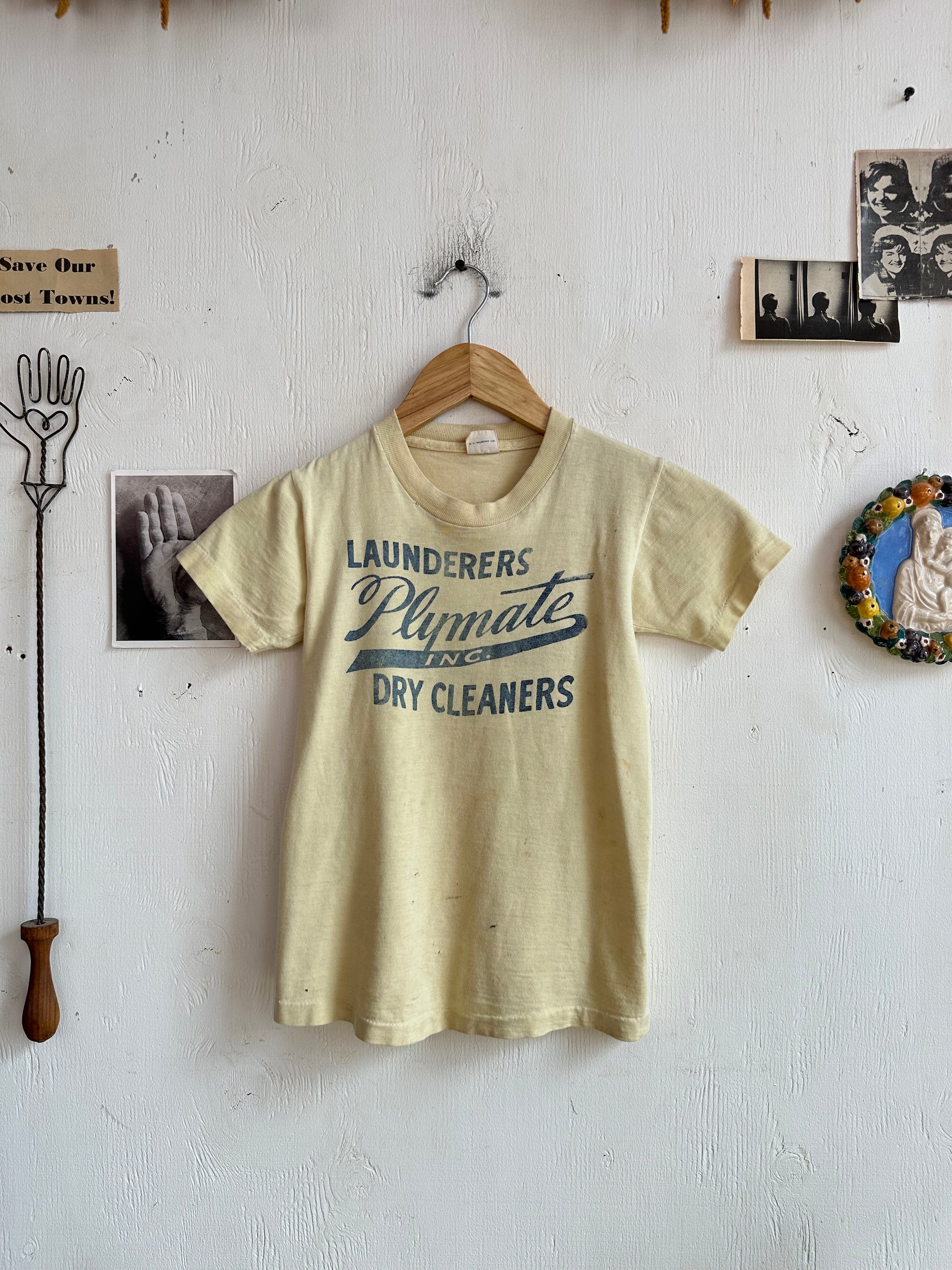 1950s Water Print Launderers Dry Cleaners Tee