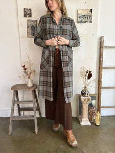 1960s Plaid Overcoat (S/M)