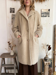 1960s Shaggy Alpaca Overcoat (M/L)