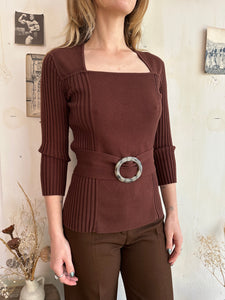 1970s Chunky Buckle Knit (S/M)