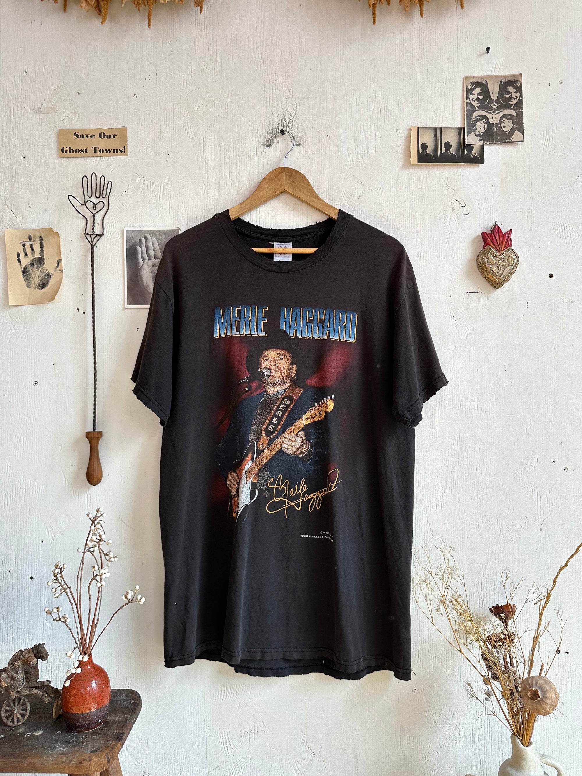 1998 Sunfaded Merle Haggard T-Shirt