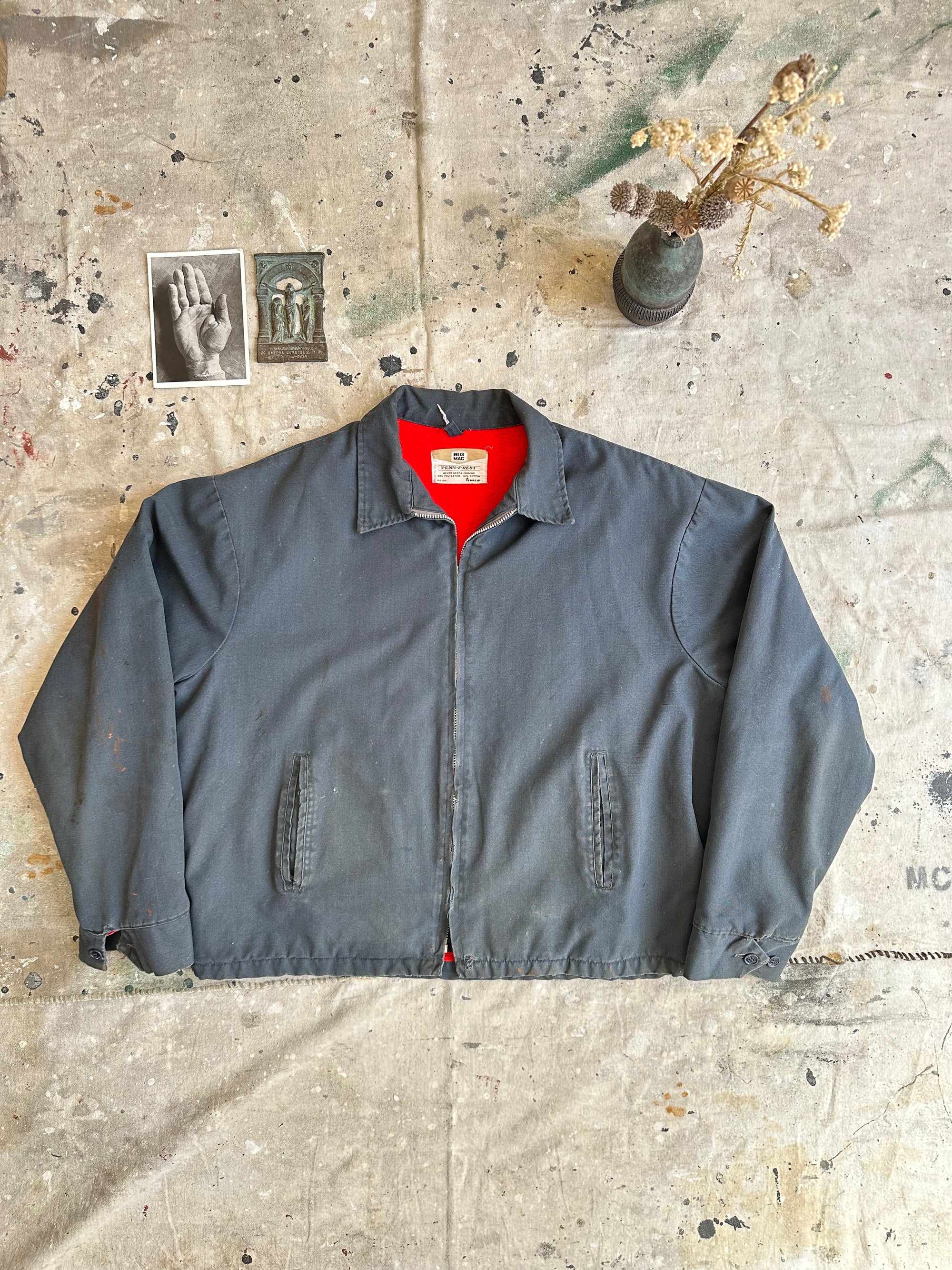 1960s Well Worn Faded Slate Big Mac Jacket