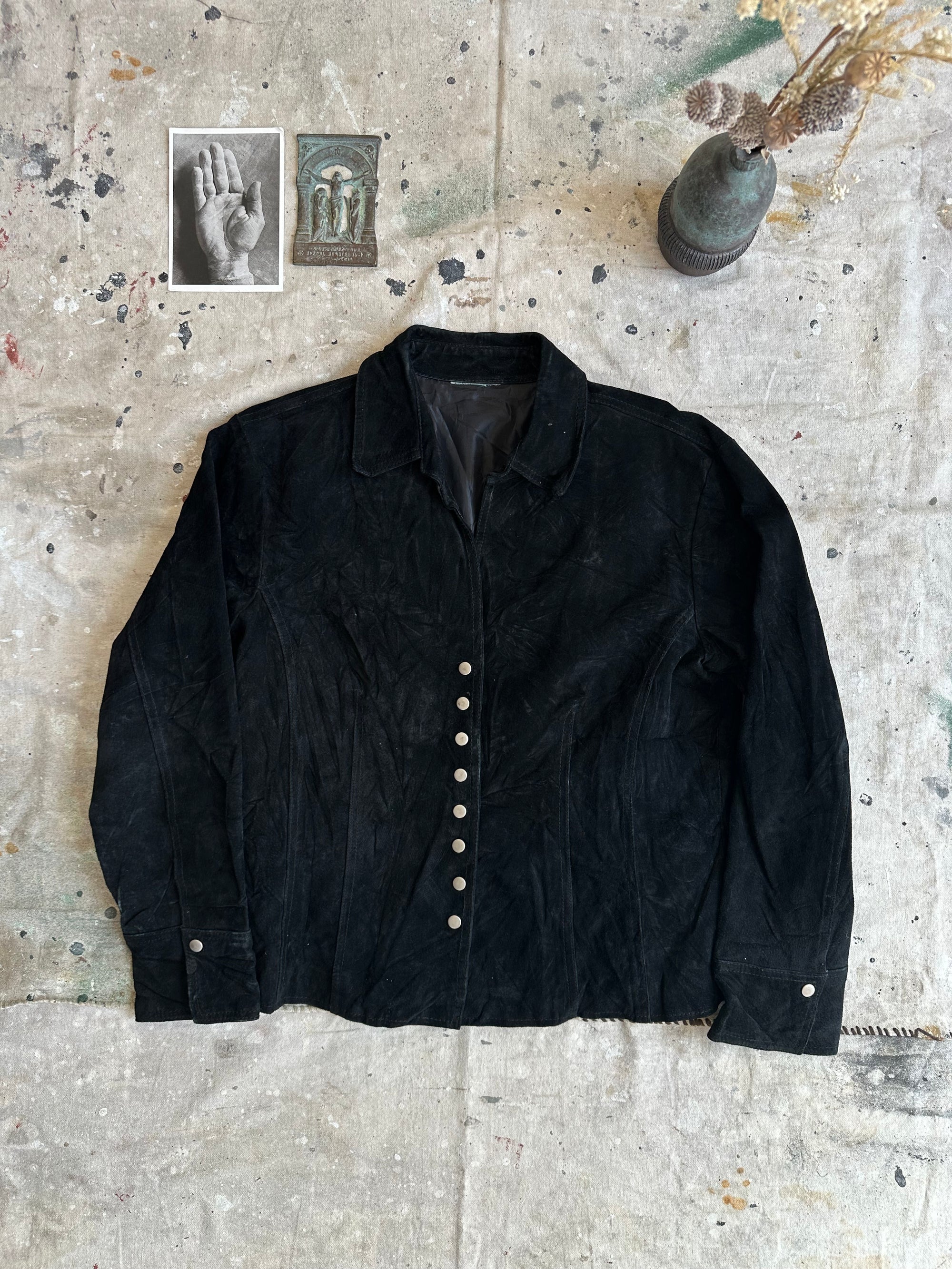 1990s Suede Snap Button Jacket