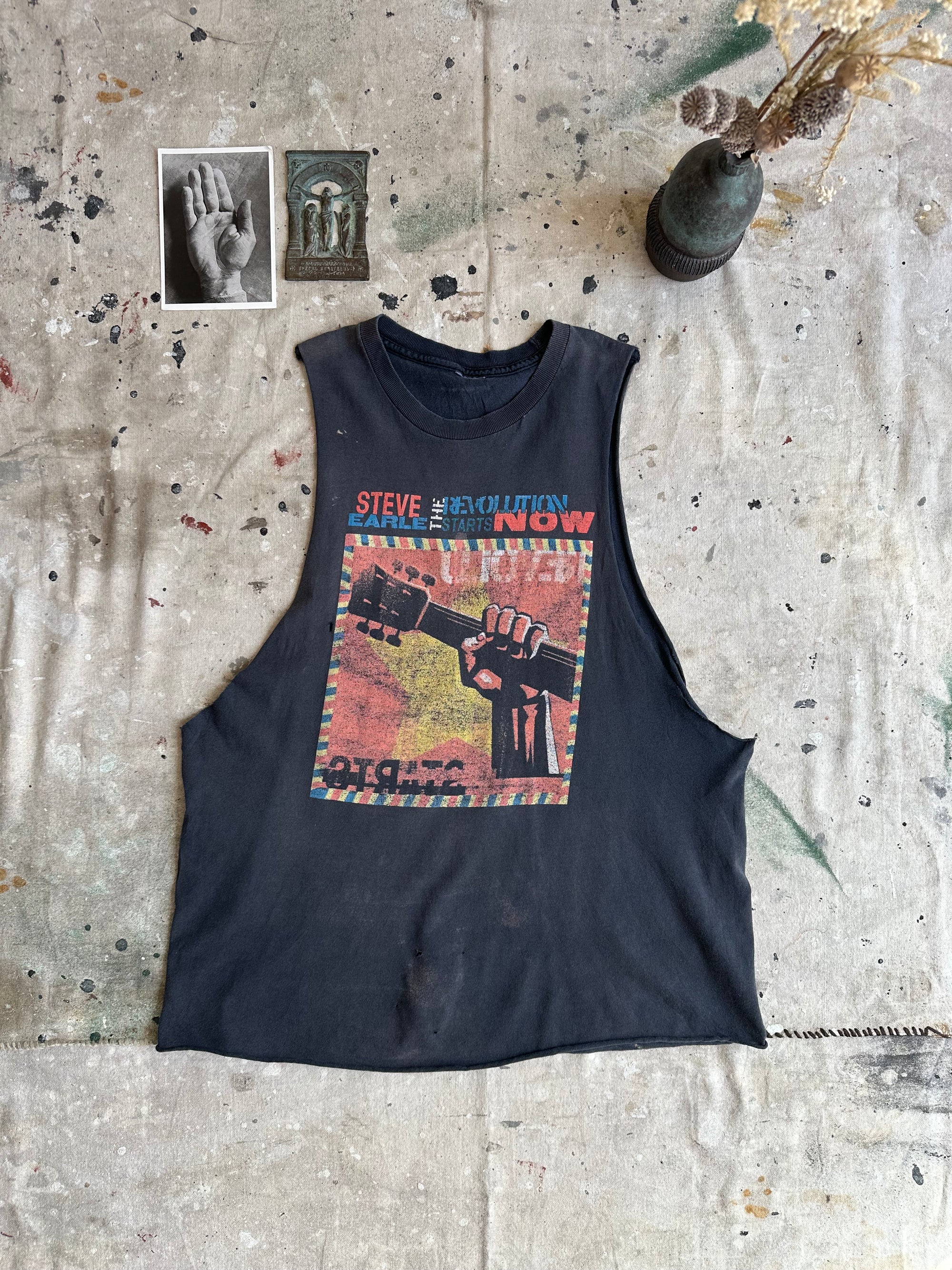 1990s Thrashed Steve Earle Muscle Tee