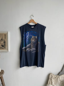 1980s Hand Repaired Wolf Muscle Tee (L/XL)