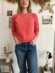 1960s Faded Red/Pink Gusset Sweatshirt (Boxy S)