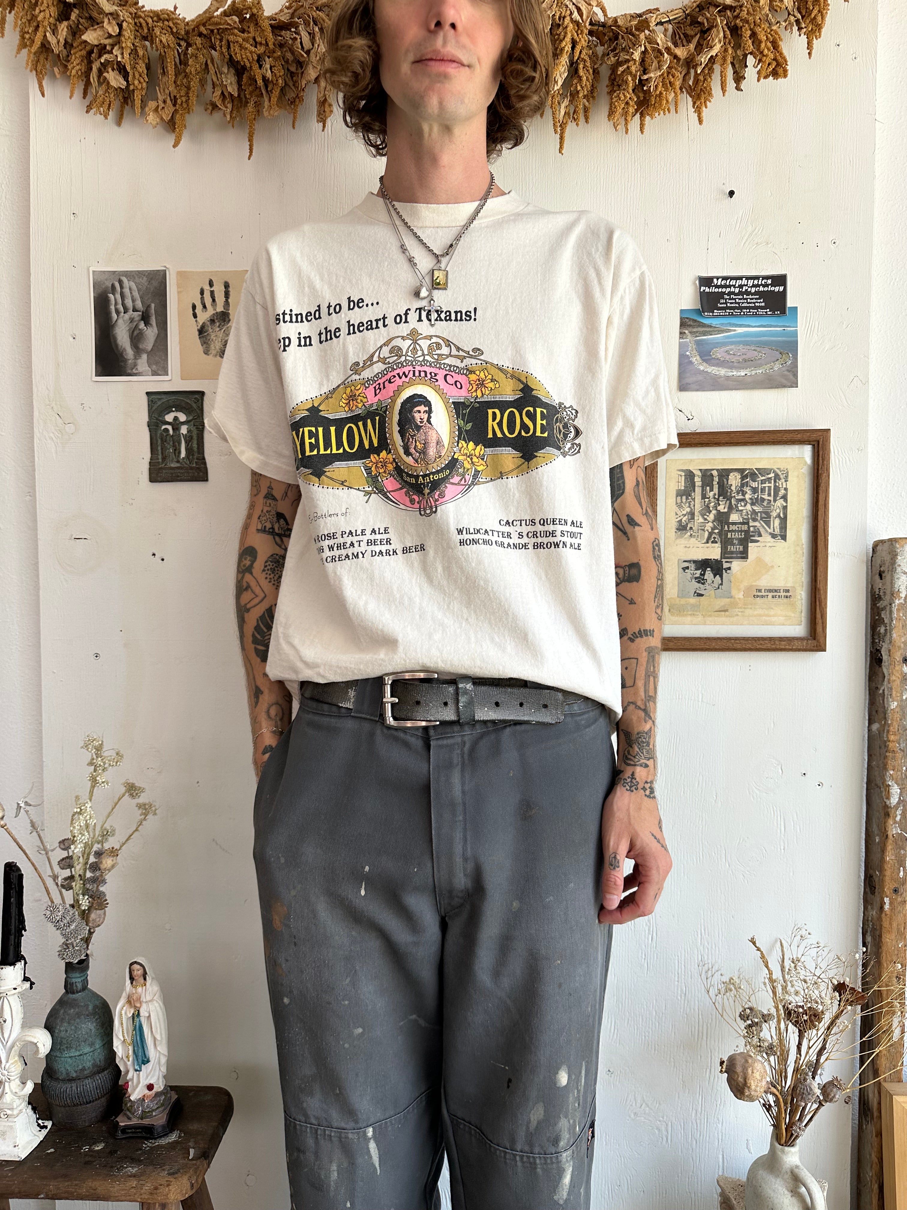1990s Yellow Rose T-Shirt (Boxy L/XL)