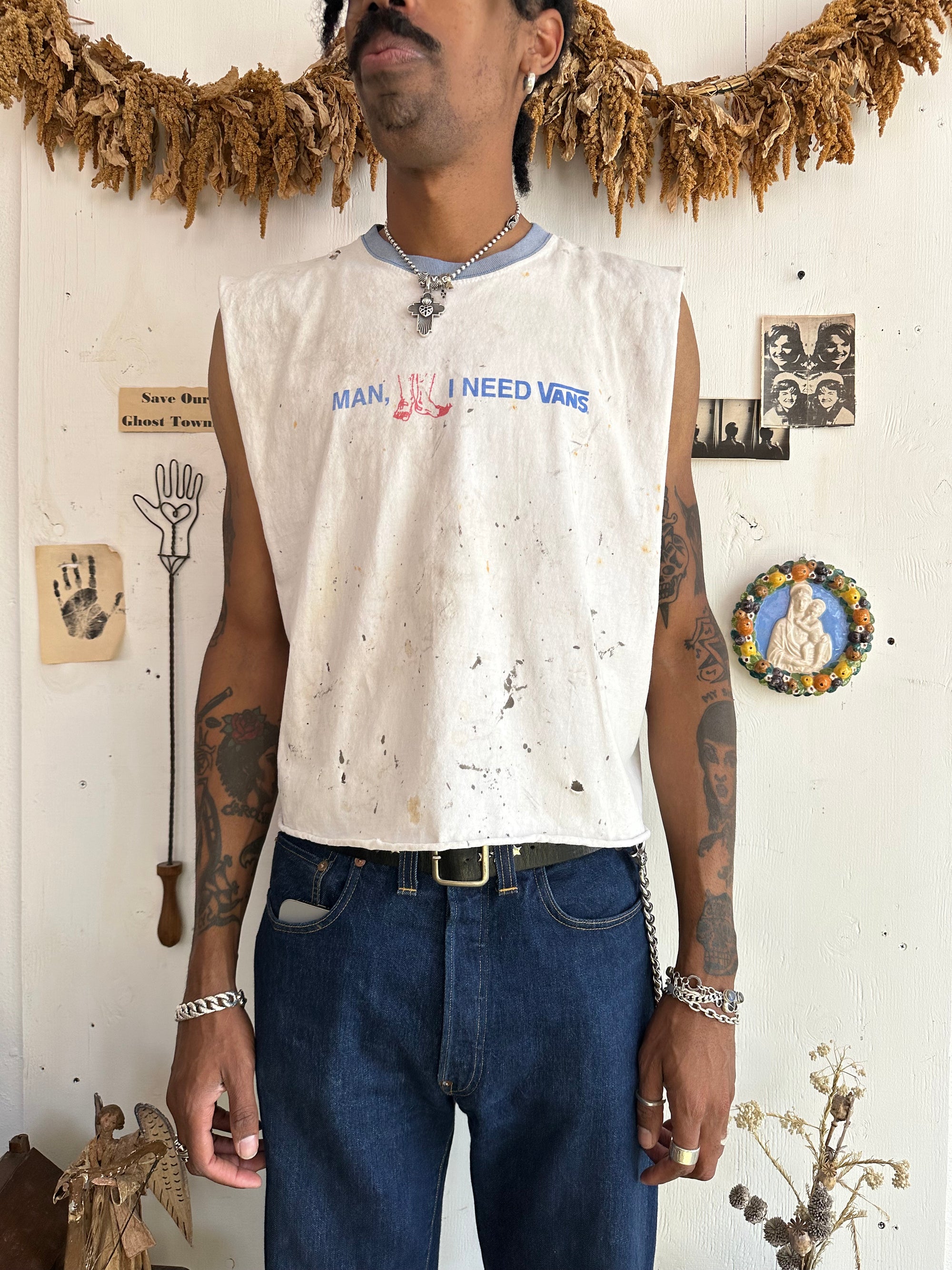 1990s Thrashed “Man, I Need Vans” Muscle Tee