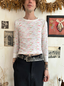 1970s Pink Floral Thermal (S)