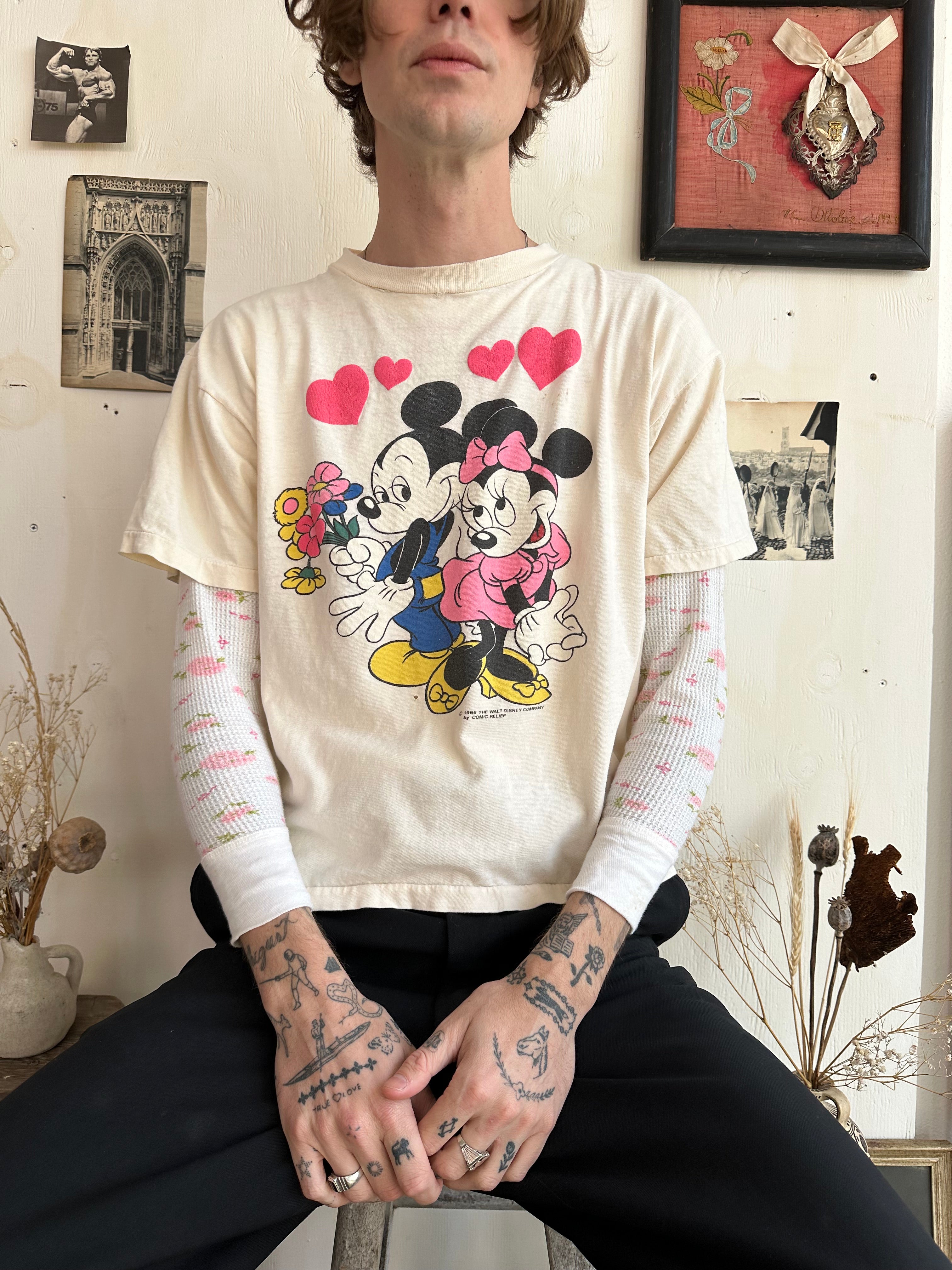 1986 Mickey and Minnie Tee (Boxy L)