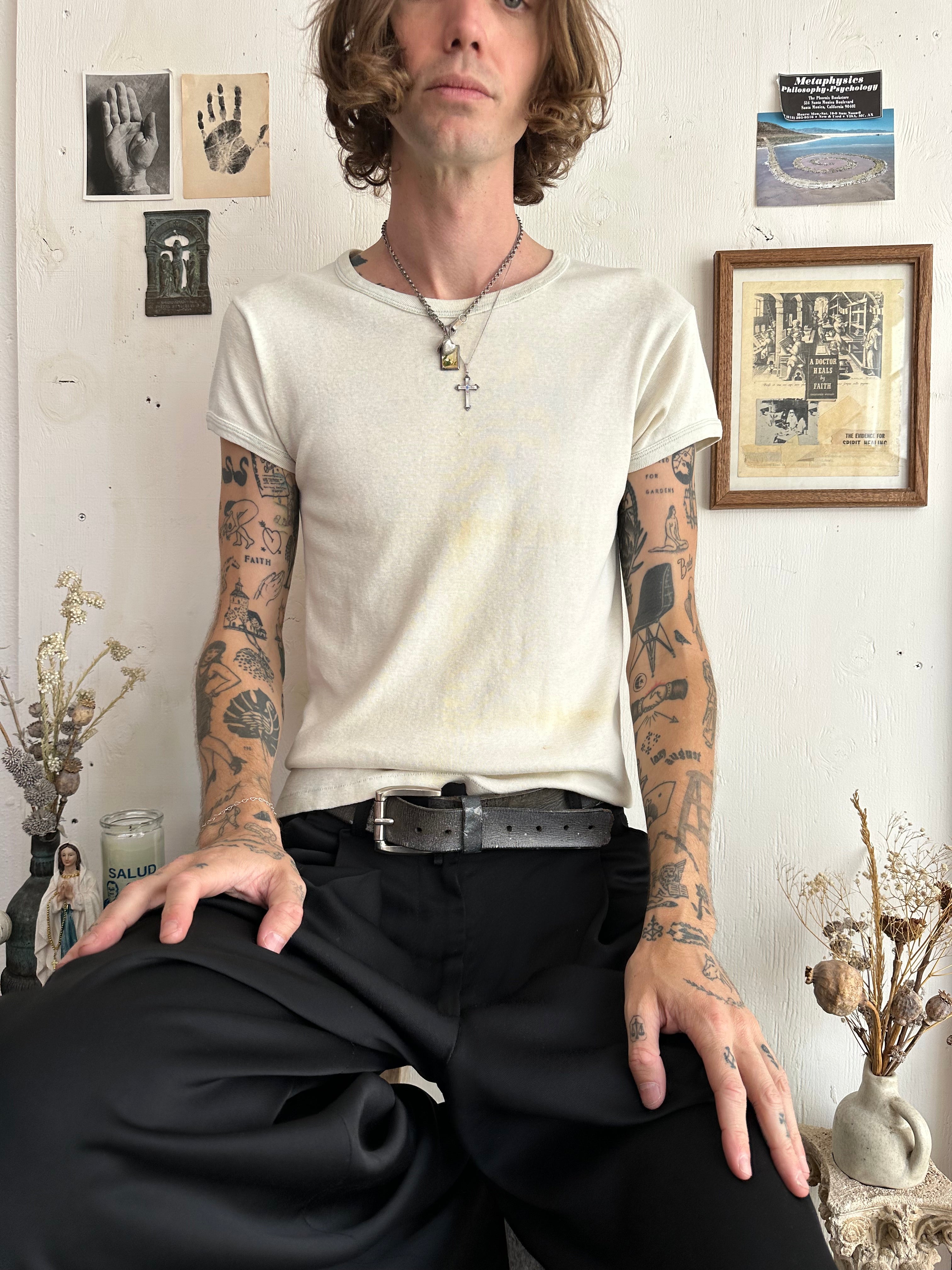 1960s Faded Ribbed Tee (S/M)