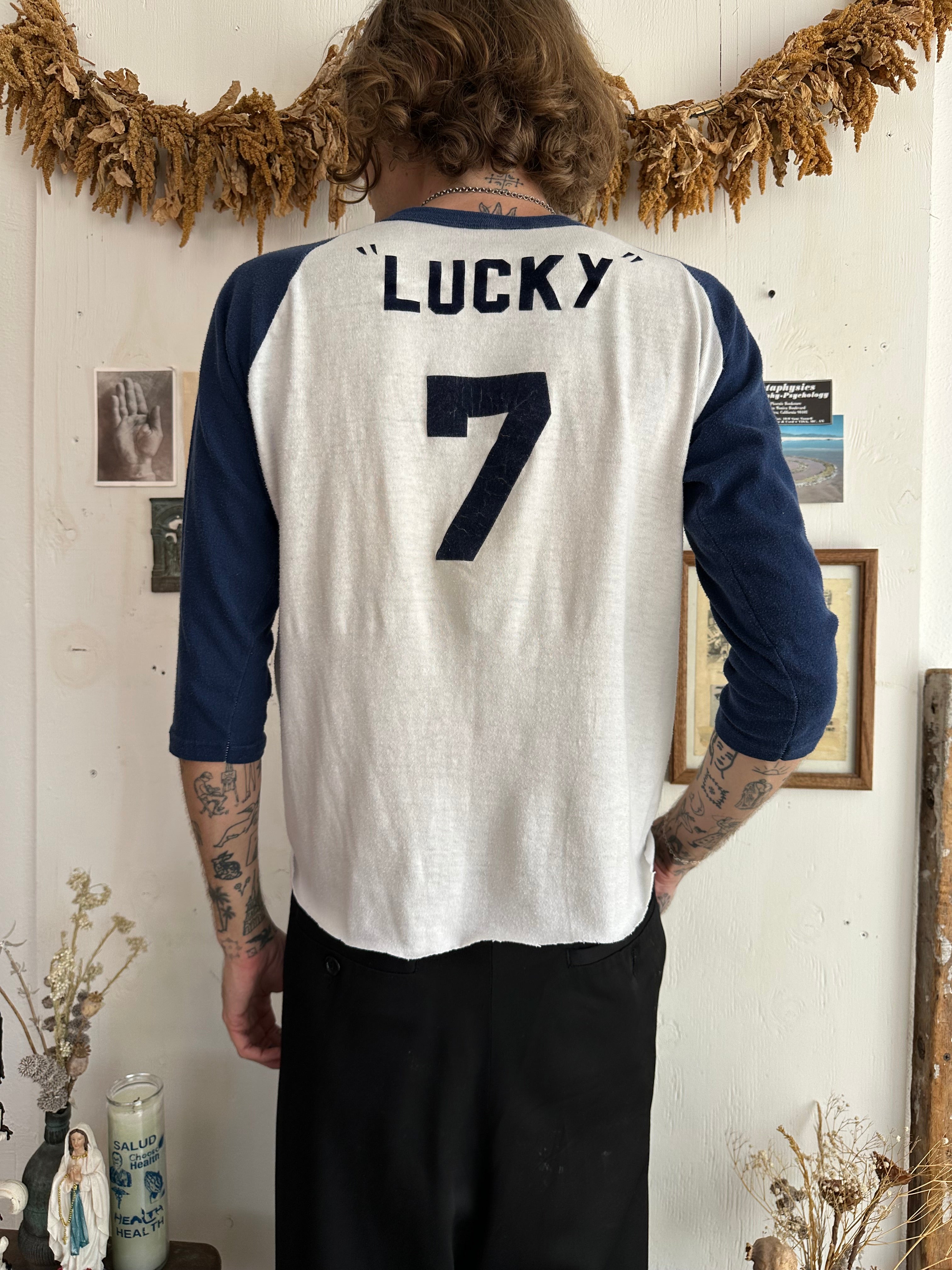 1980s Chopped Lucky 7 Baseball Tee (M)