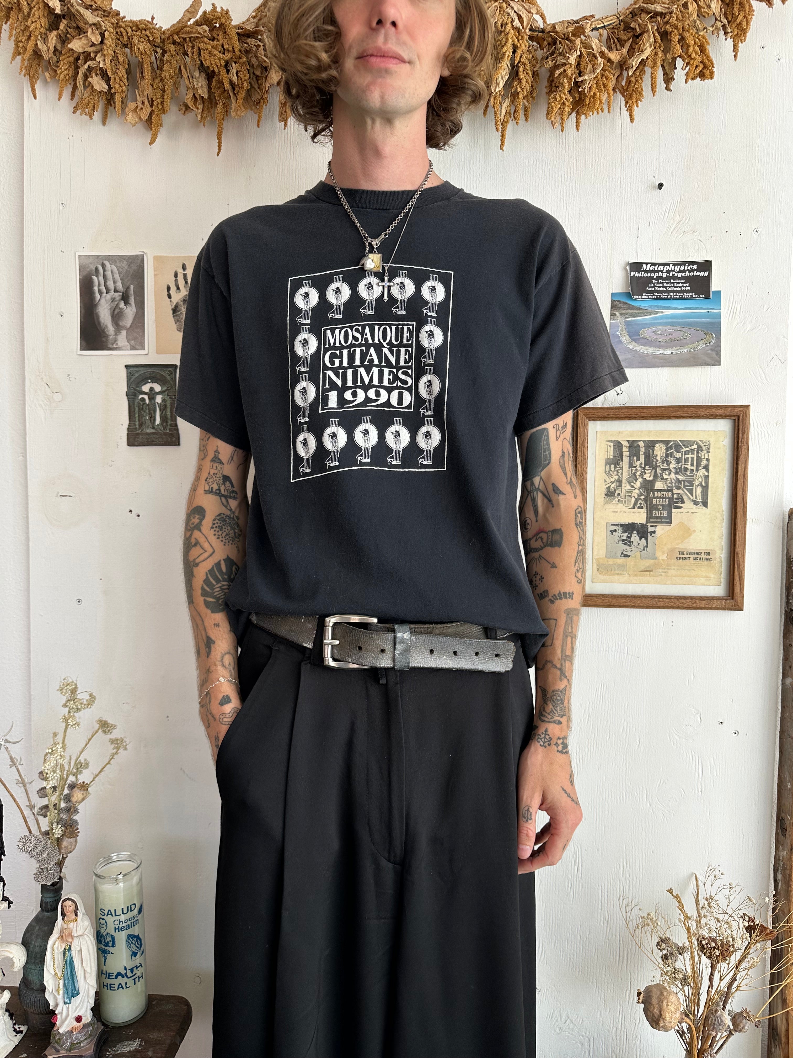 1990 Faded Nimes Folk Fest Tee (M/L)