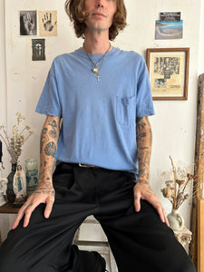 1980s Faded Blue Pocket Tee (XL)