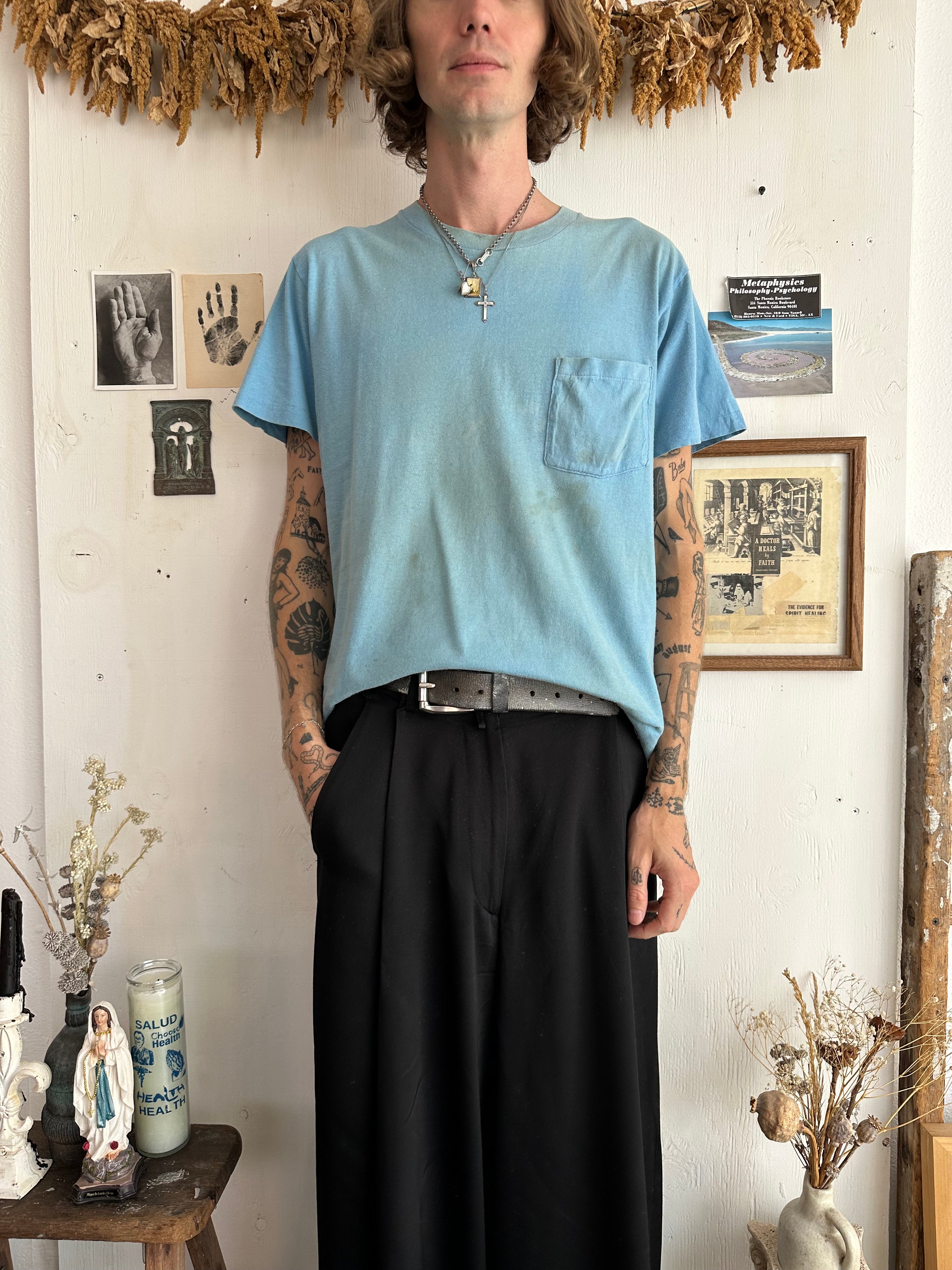 1980s Well Worn Hanes Pocket Tee (L)