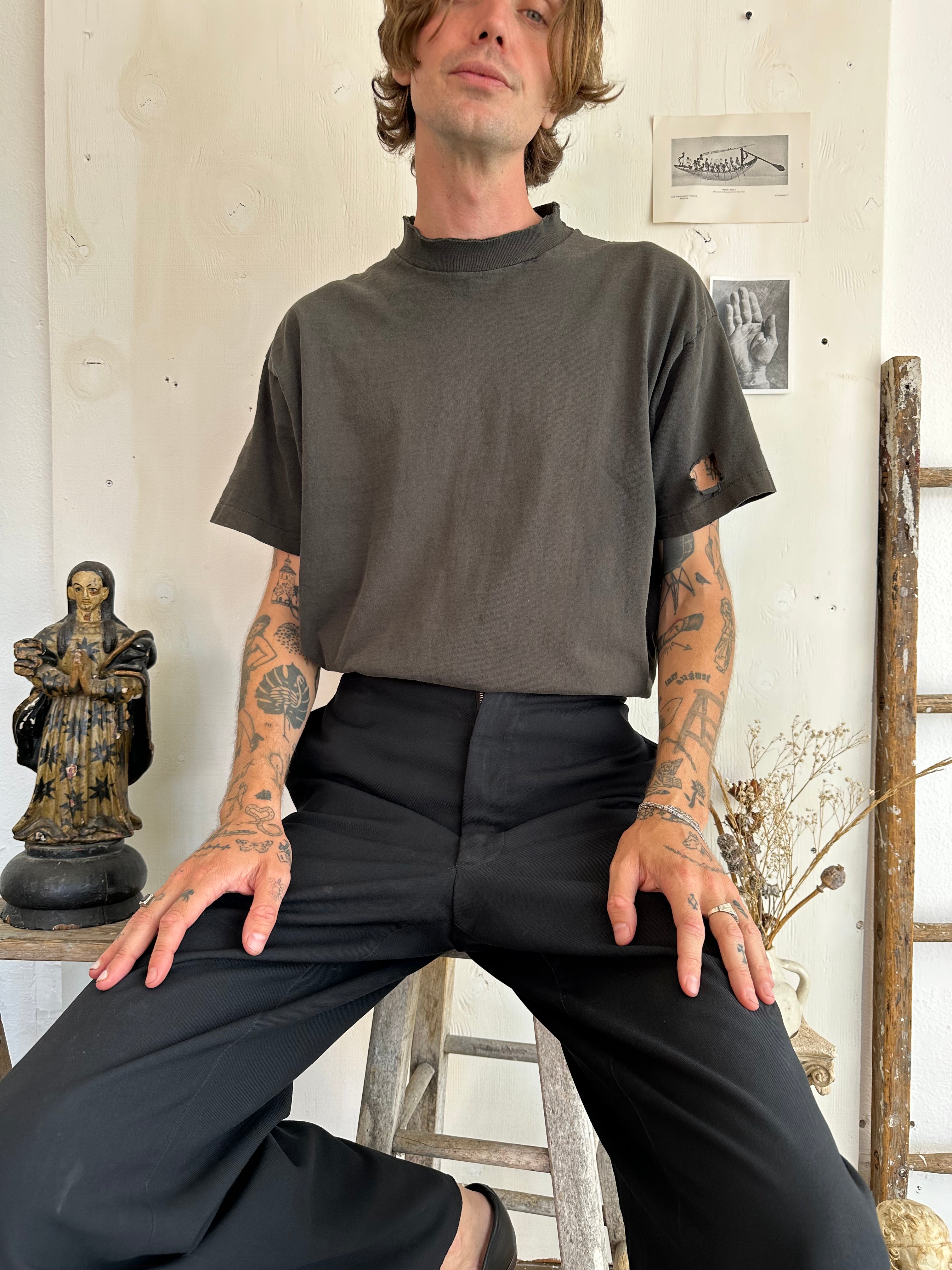 1980s Thrashed Mock Neck Tee (XL)